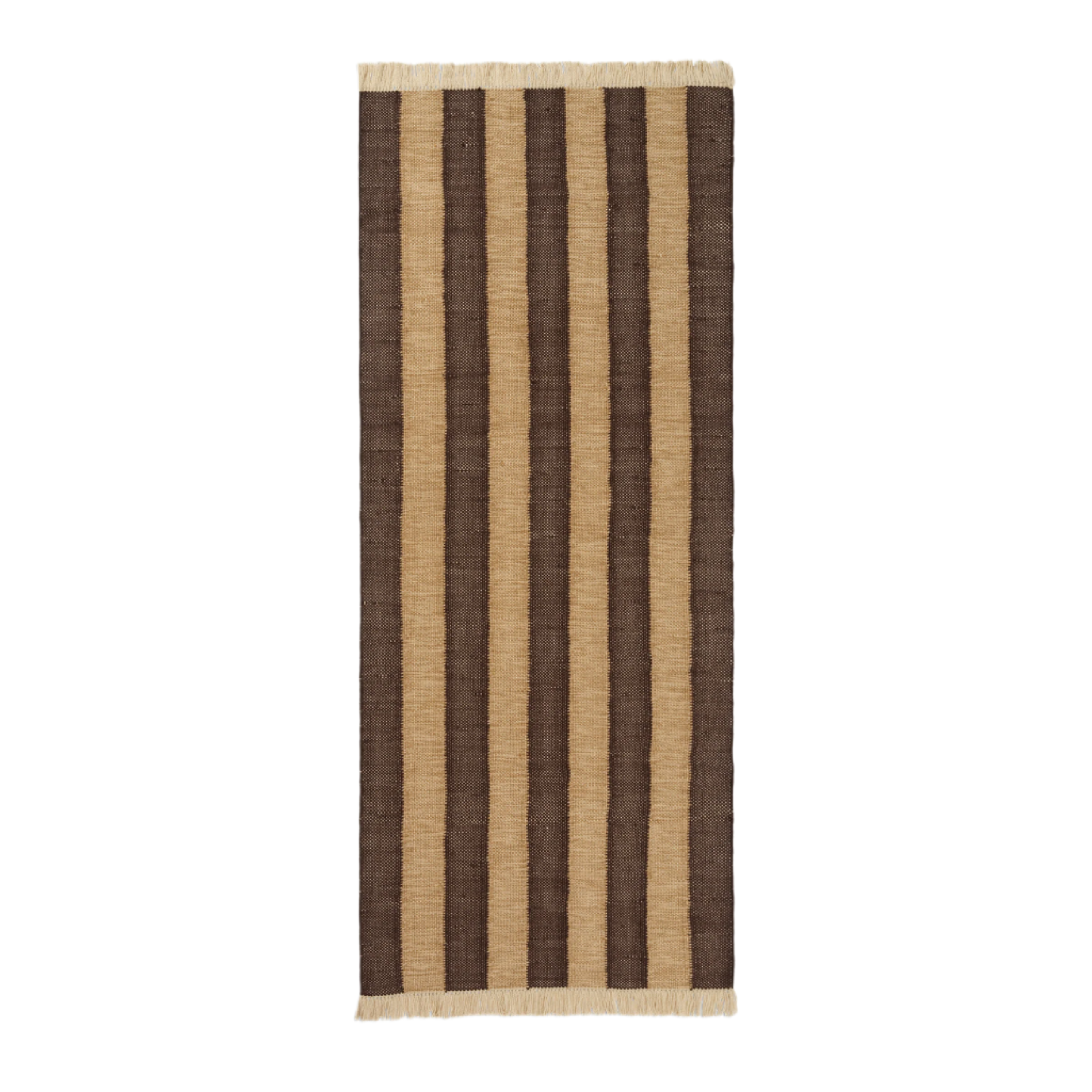 IVES chocolate runner with beige