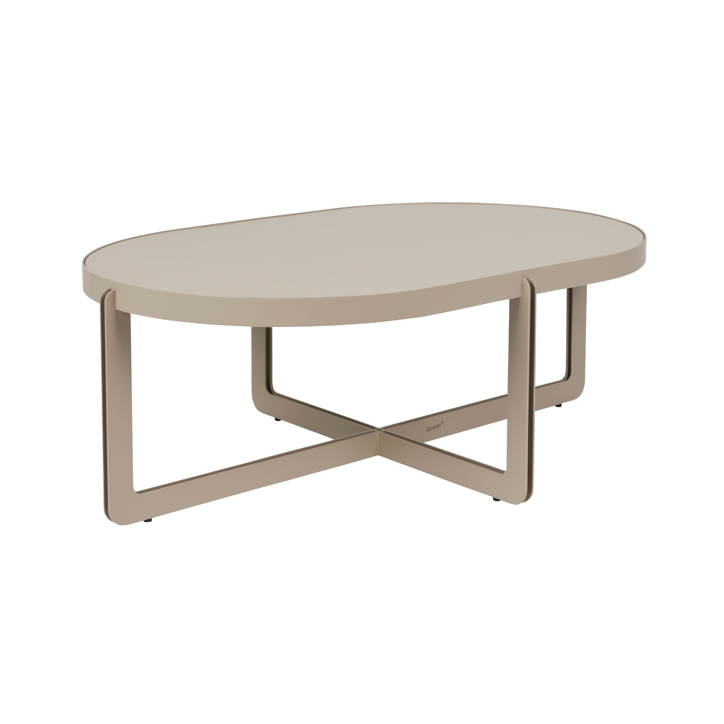 CENTRE OVAL beige coffee table