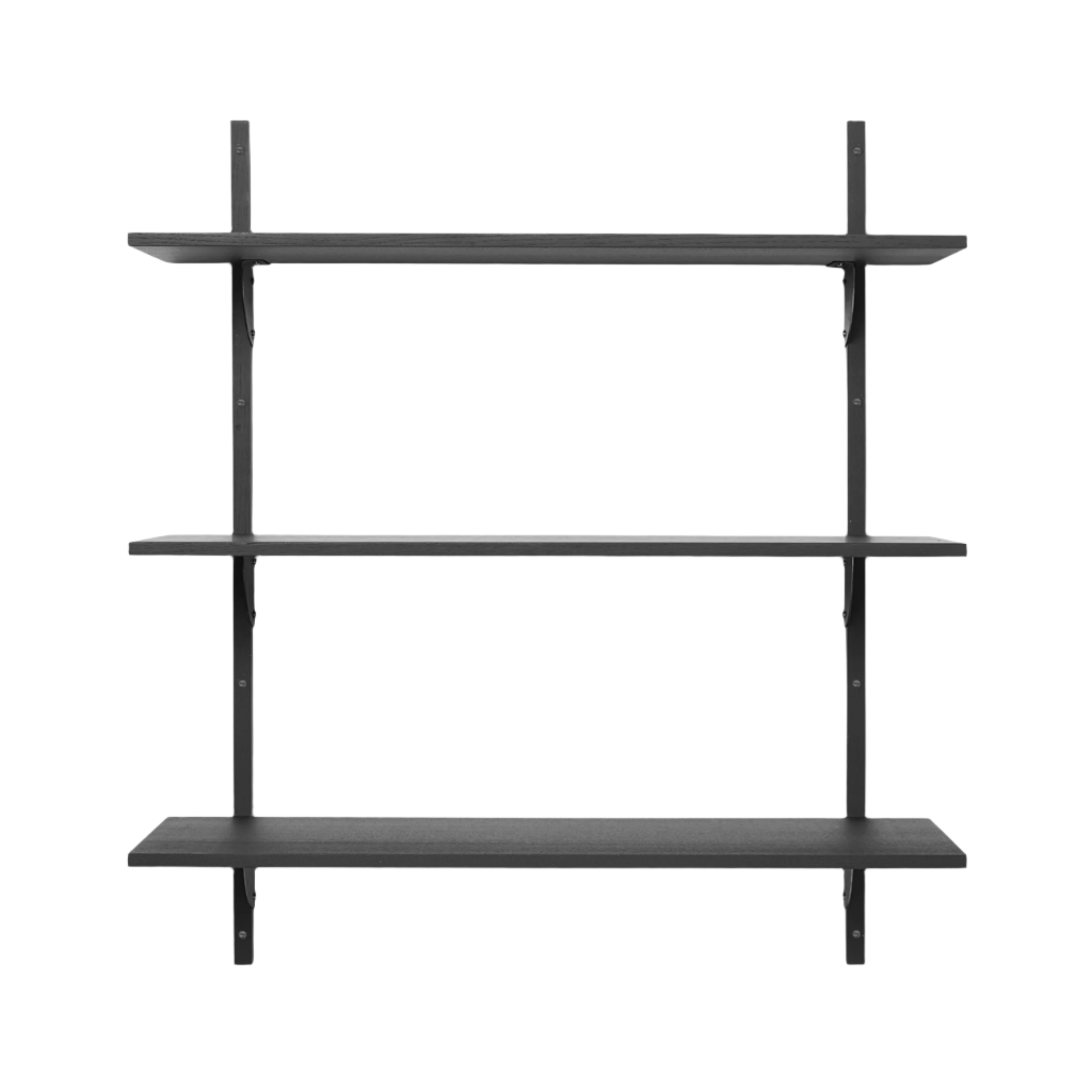 SECTOR TRIPLE WIDE shelf black ash veneer