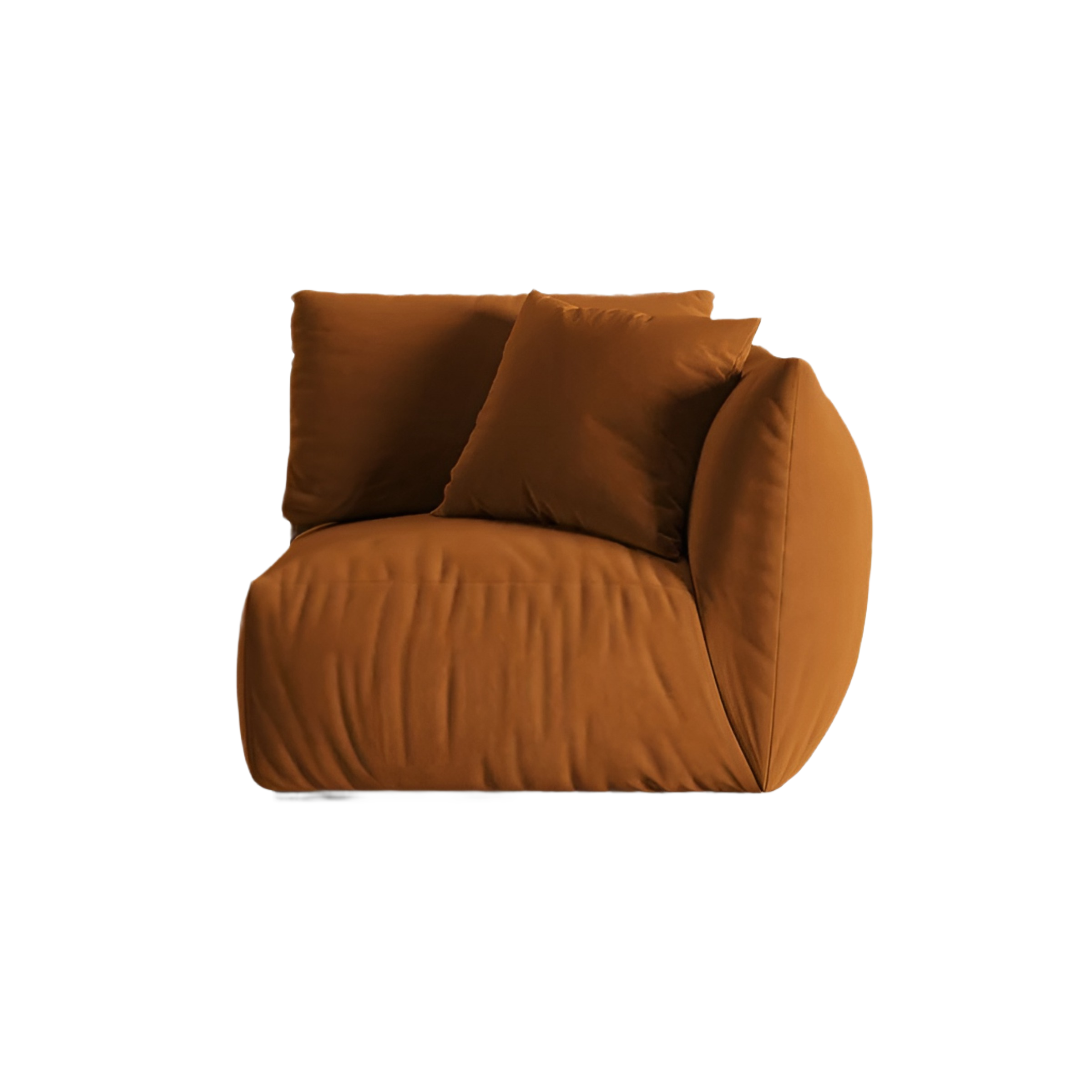 CHRIS Velvet Modular Sofa - Right Element Terracotta