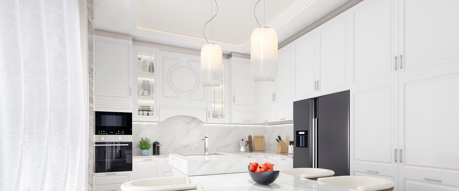 Pendelleuchte GOPLE blau mit schwarzem Finish