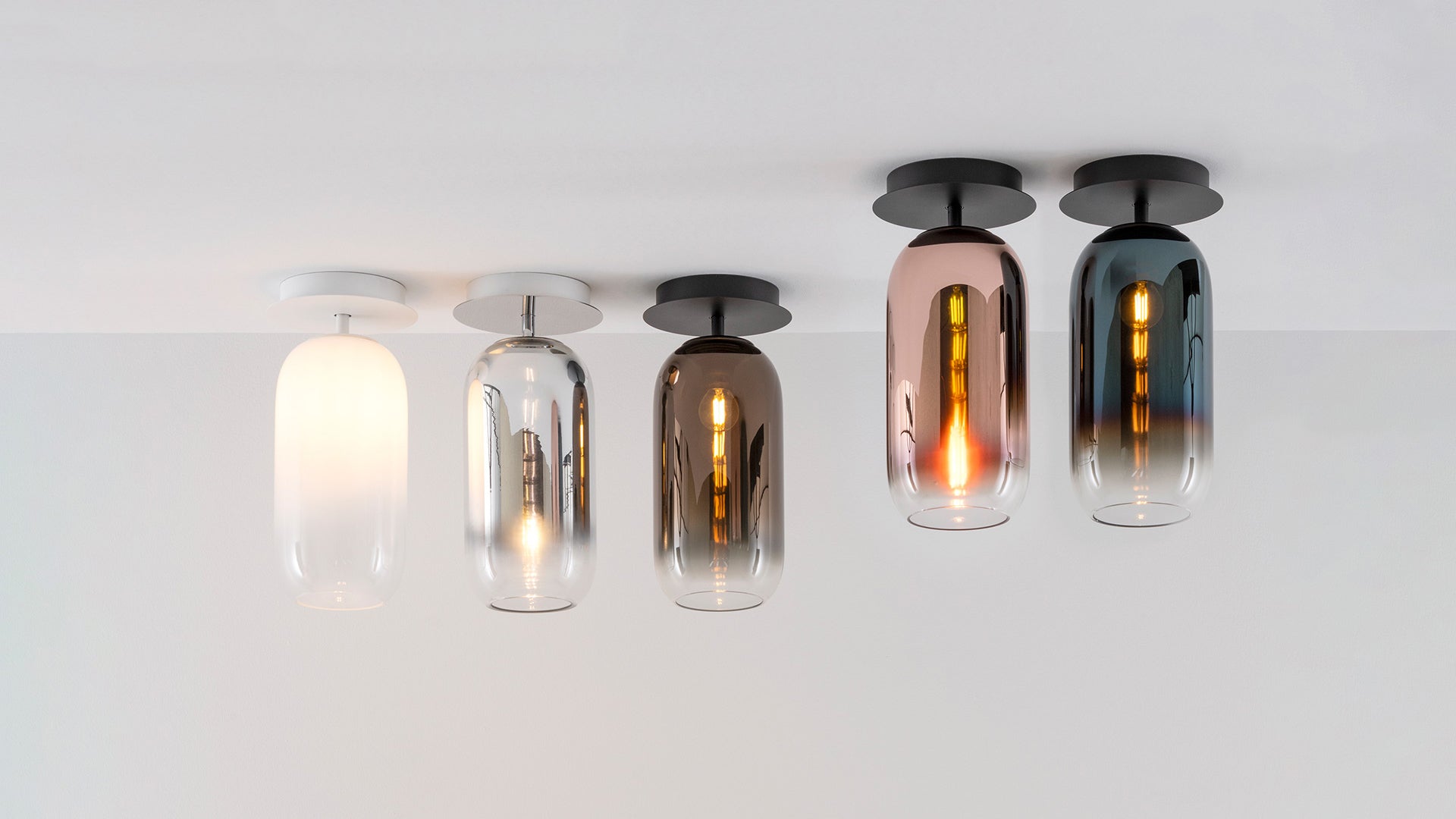 Deckenlampe GOPLE weiß mit silbernem Finish