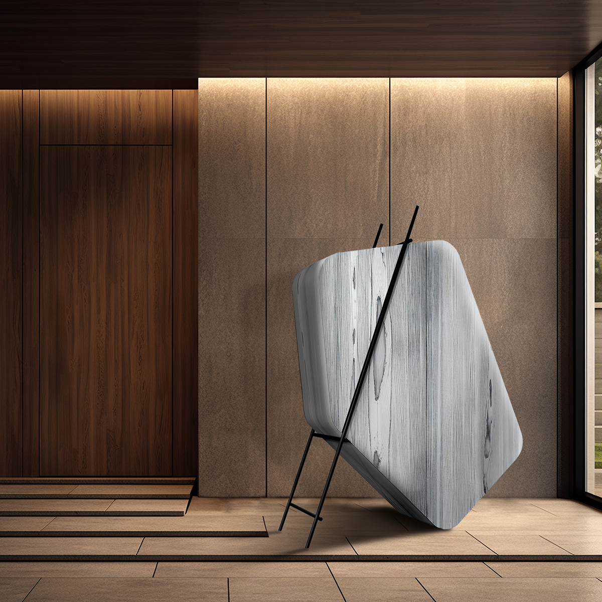 Hidalgo rack white veneer