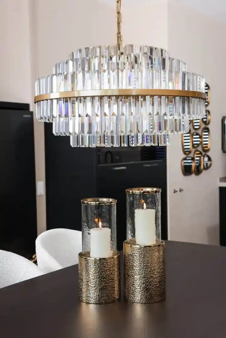 DESIRE crystal chandelier with gold
