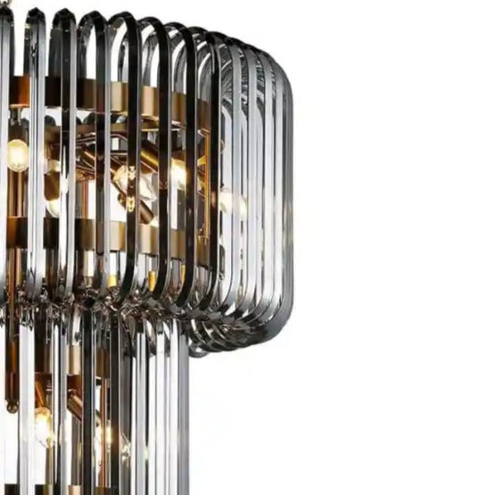 BRYON Kronleuchter rauchiges Glas