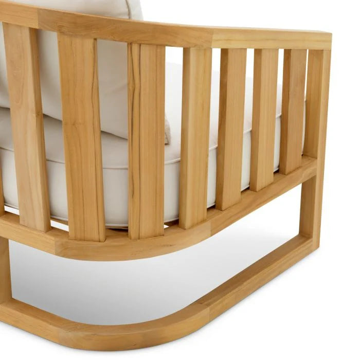 Sofa für den Außenbereich ARUBA cremefarben mit Holzgestell