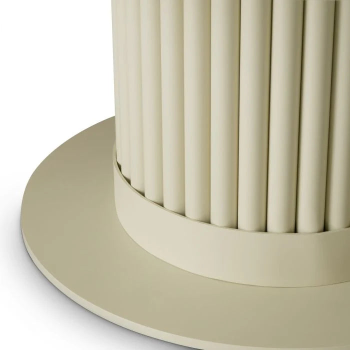 Kaffeetisch für den Außenbereich VOLTERRA cremefarbene Keramik