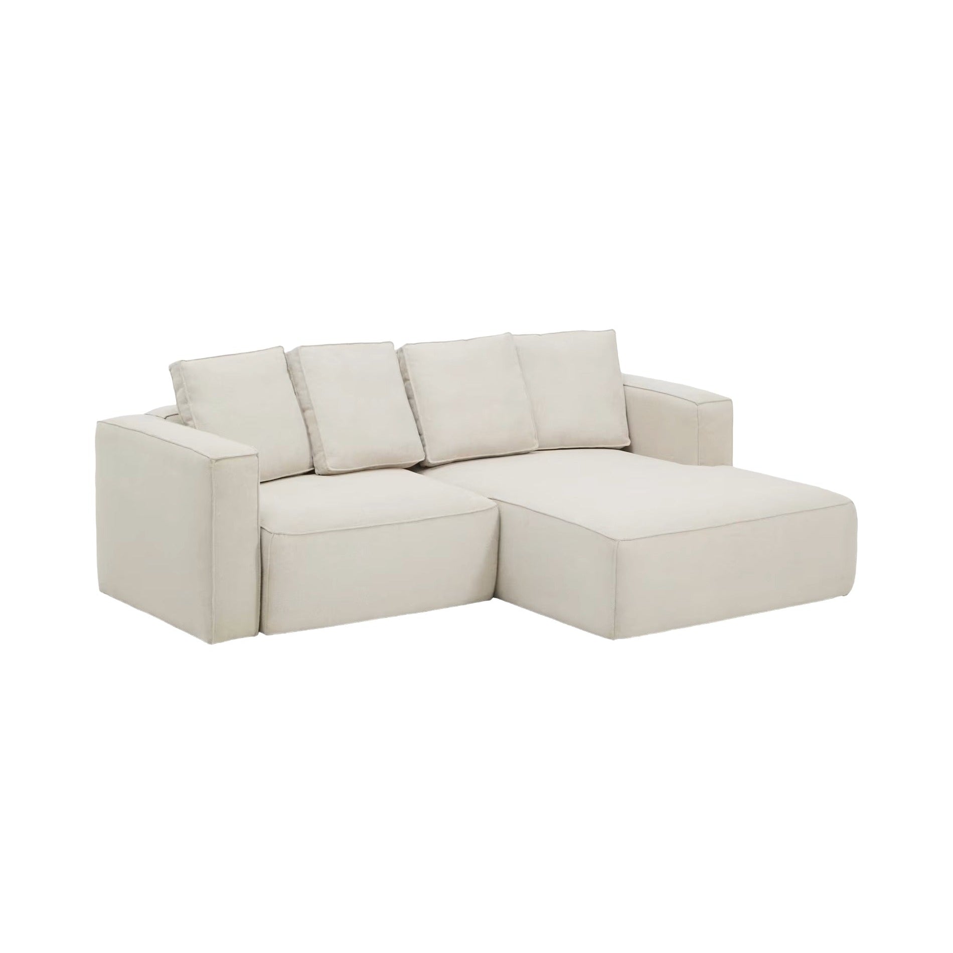 Right-facing 3-seater sofa bed MARELA beige