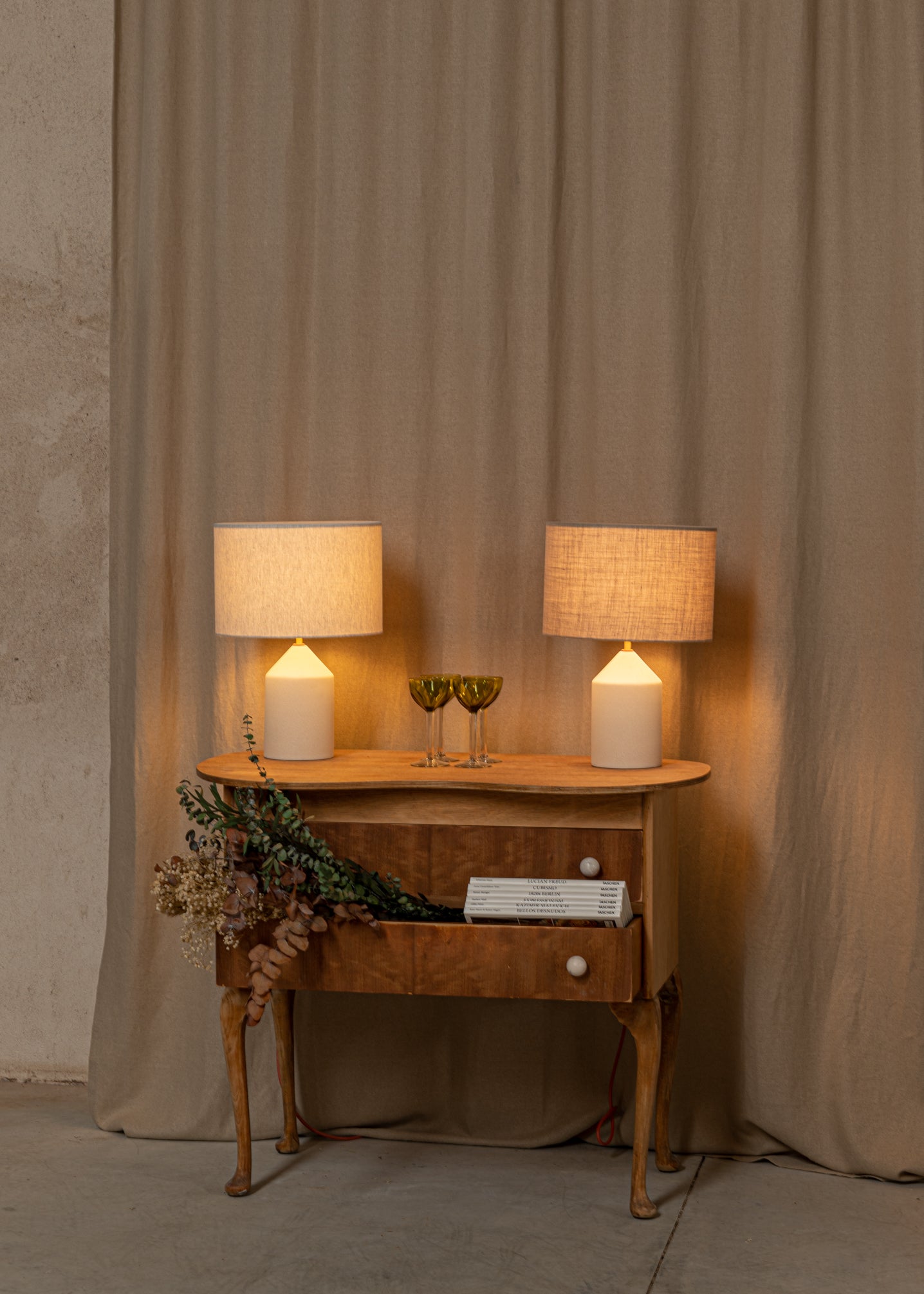 Ceramic Table Lamp JOSEF Ecru