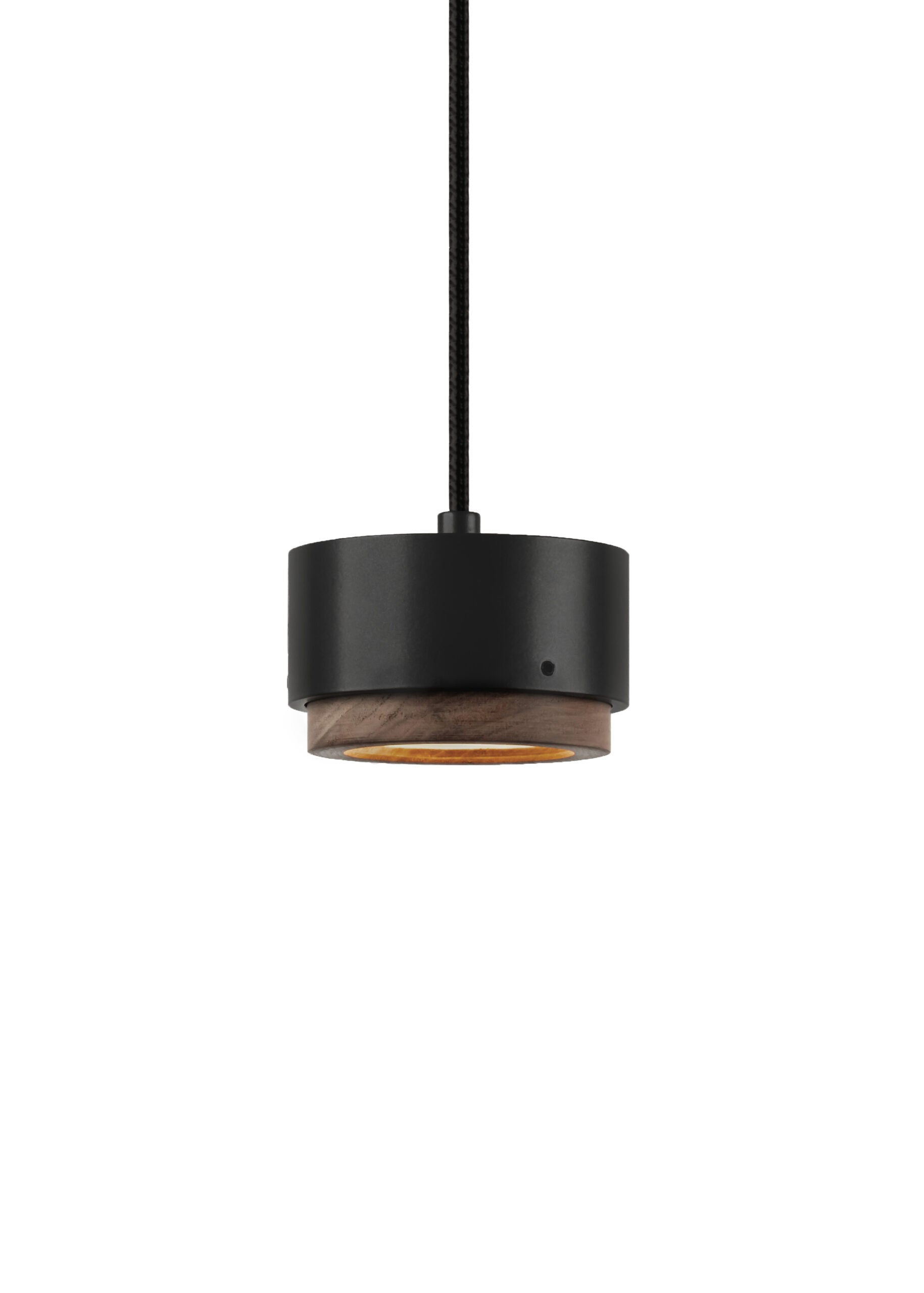 JUBI pendant lamp in aluminum with walnut wood