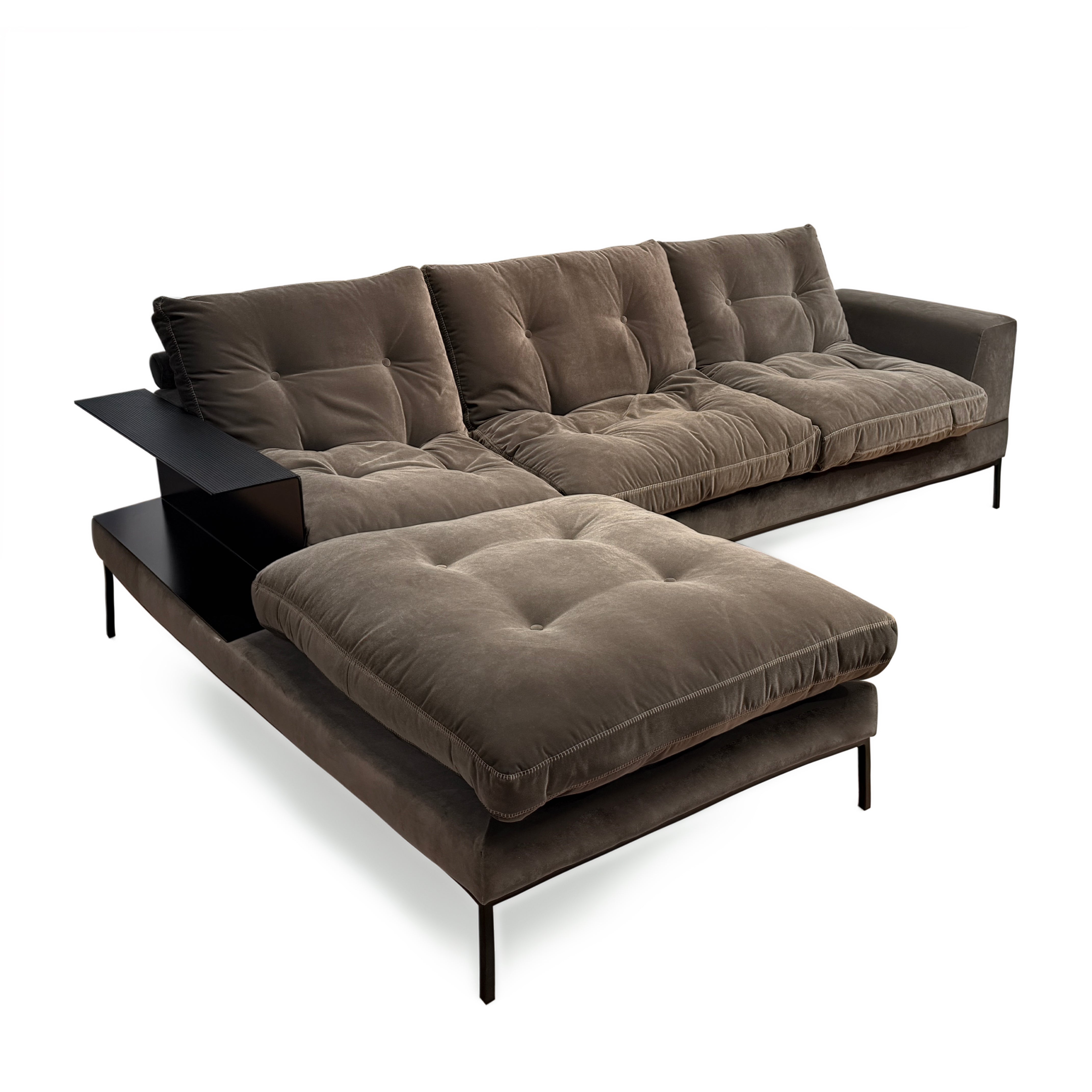 Left-sided Corner Sofa STUDY in Brown - Display Model