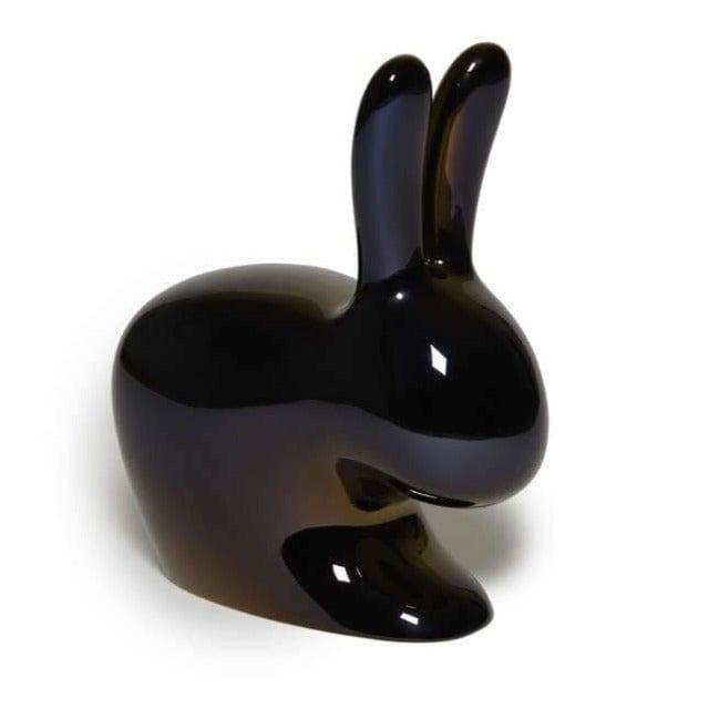 Krzesełko BABY RABBIT METALLIC czarna perła Qeeboo    Eye on Design