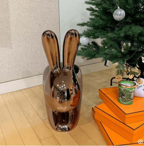 Krzesełko BABY RABBIT METALLIC miedziany Qeeboo    Eye on Design