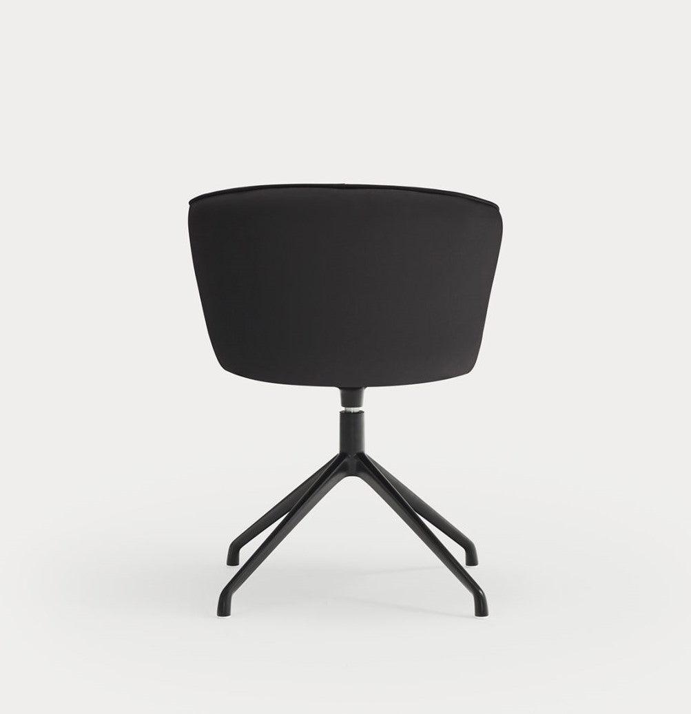 Krzesło ADD ekoskóra czarna z czarną podstawą Teulat    Eye on Design