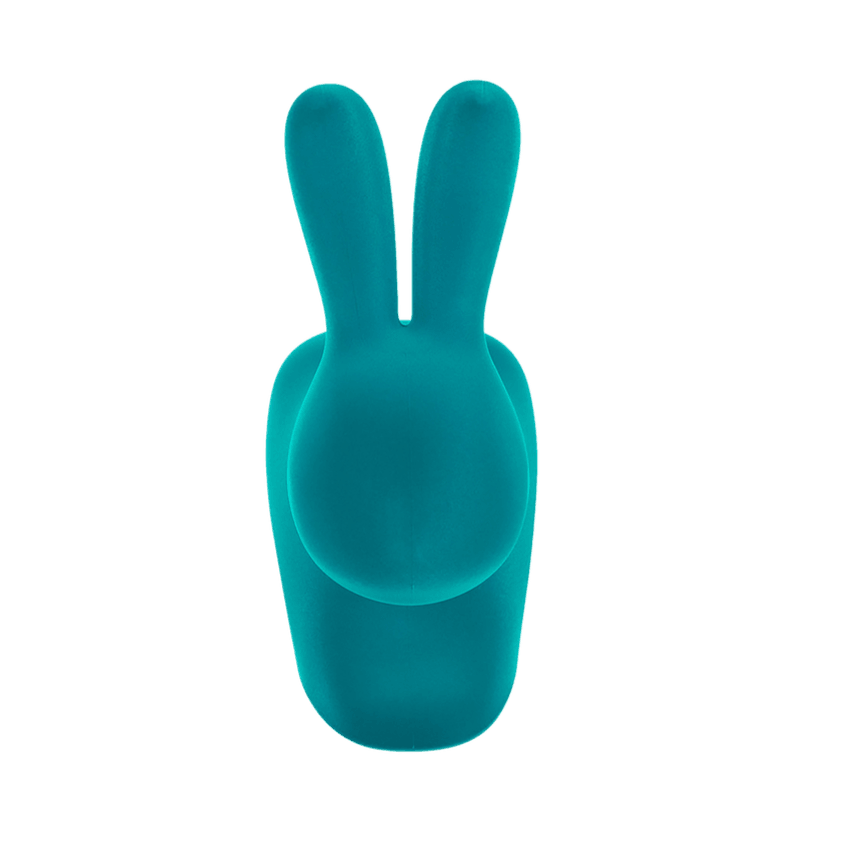 Krzesło BABY RABBIT VELVET turkusowy Qeeboo    Eye on Design