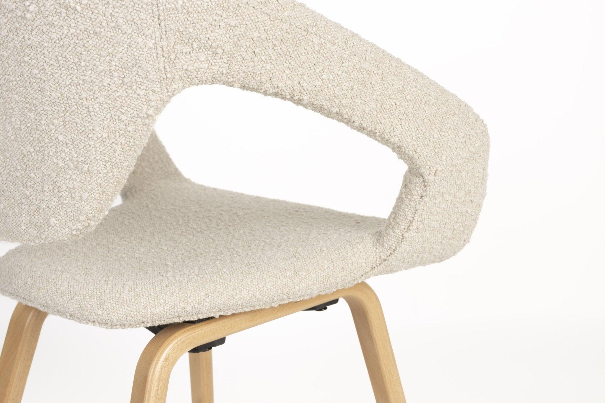 Krzesło FLEXBACK beżowy z drewnianą podstawą Zuiver    Eye on Design