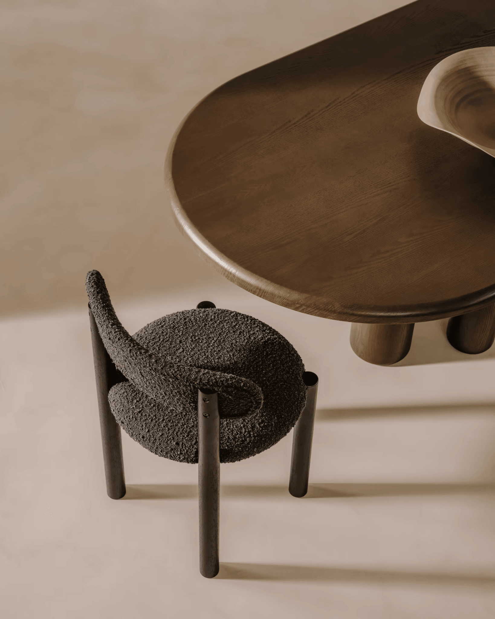 Krzesło NEBAI czarny boucle – Kave Home