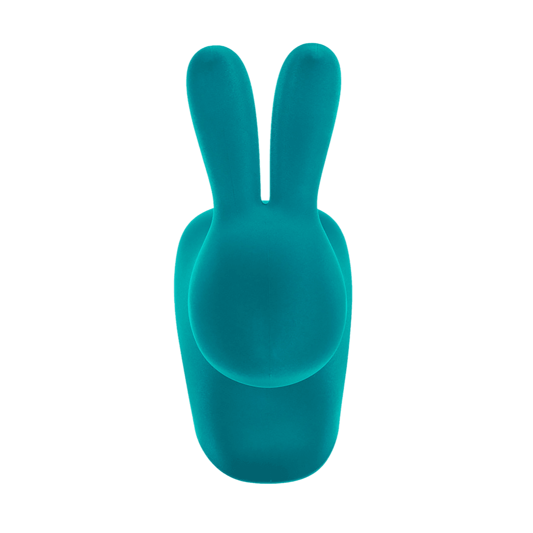 Krzesło RABBIT VELVET turkusowy Qeeboo    Eye on Design