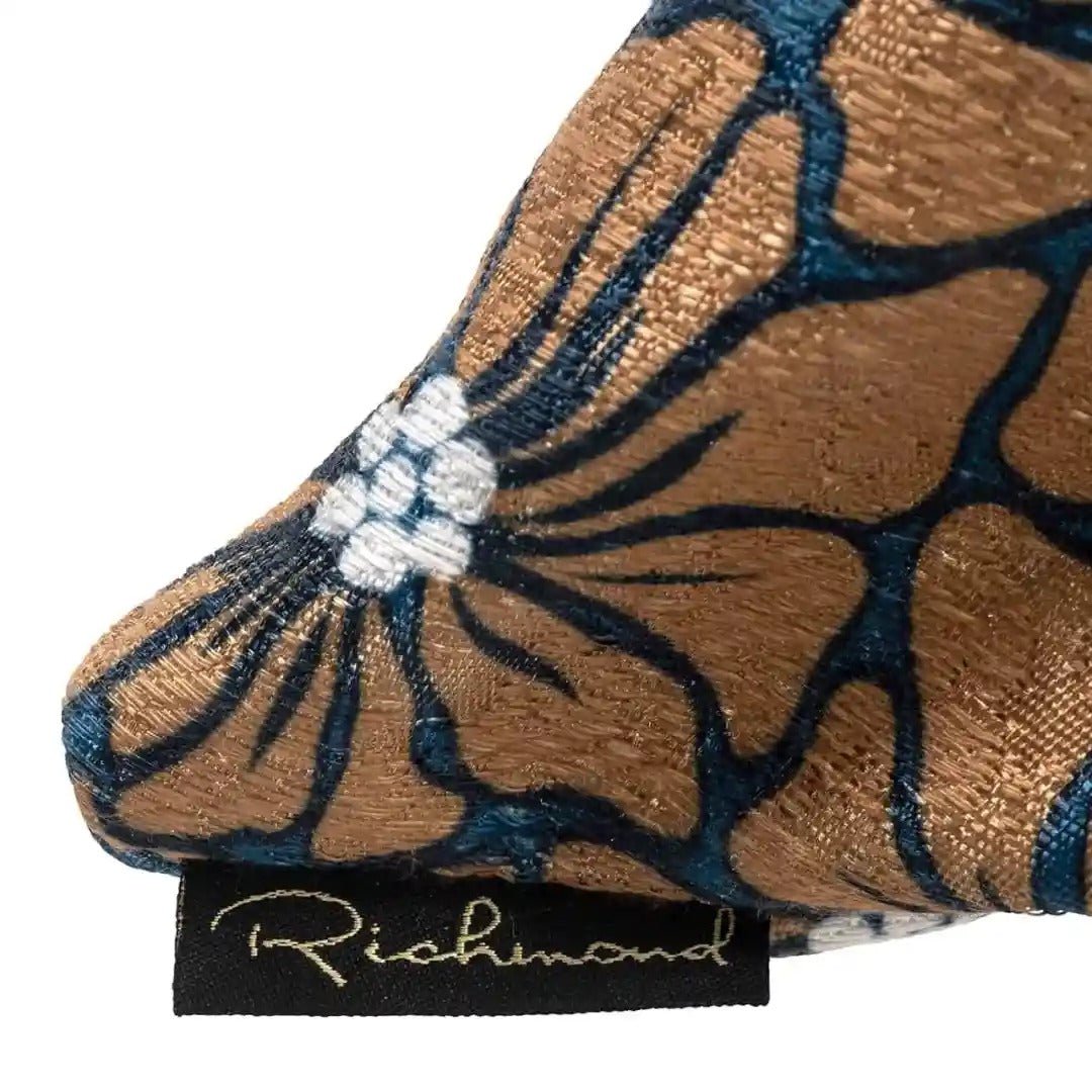 Kissen VALERY braun mit marineblau