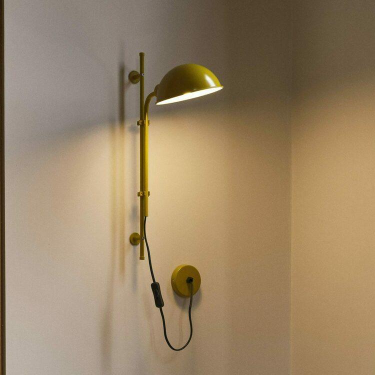 Lampa ścienna FUNICULI musztardowy Marset    Eye on Design