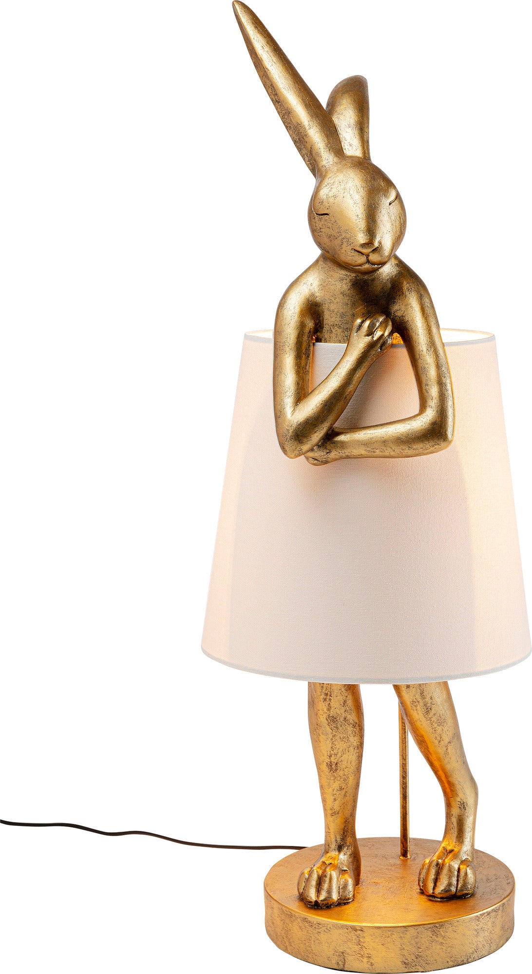 Goldene Tischlampe von Kaninchen