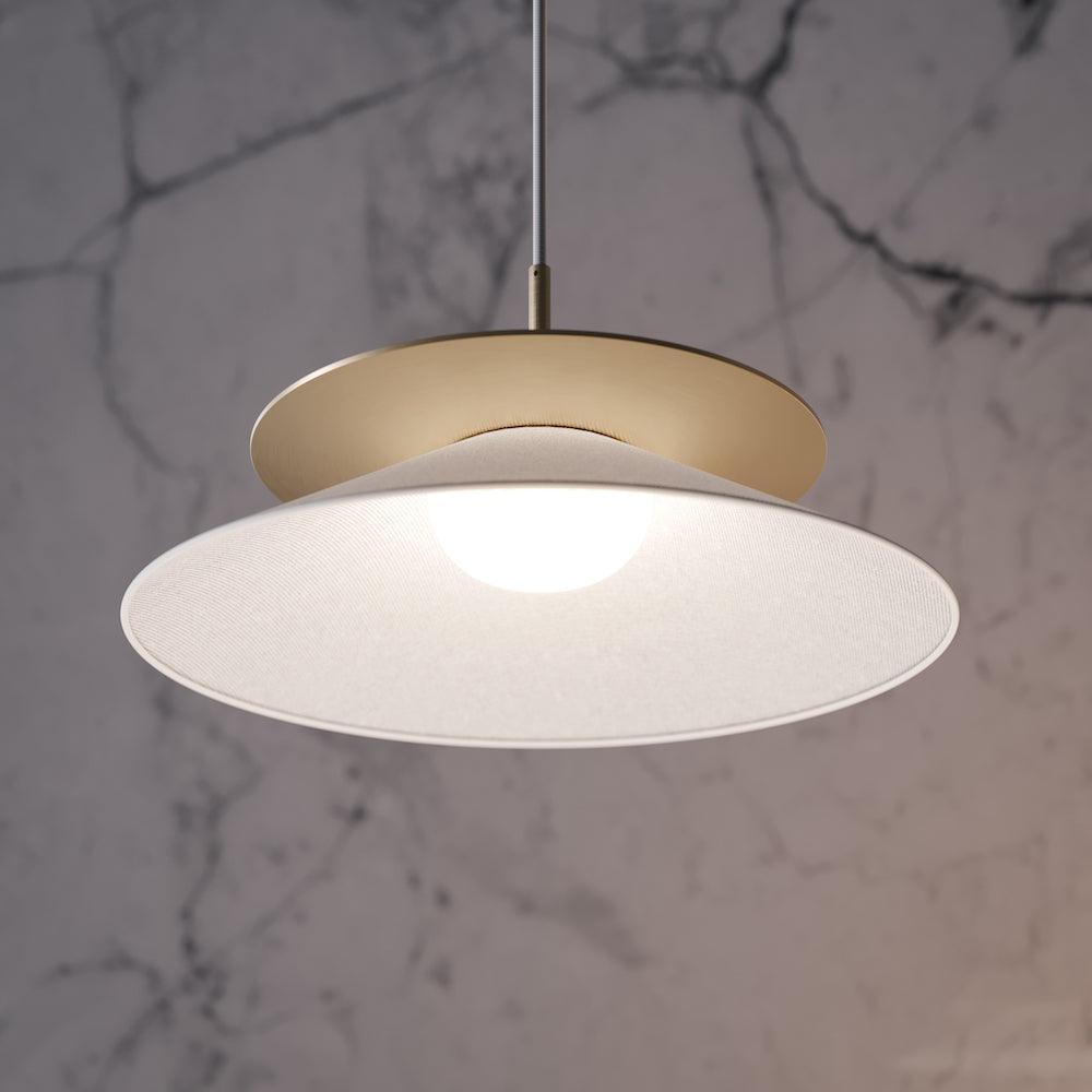 Lampa wisząca ASIA biały ze szczotkowanym brązem – Contardi