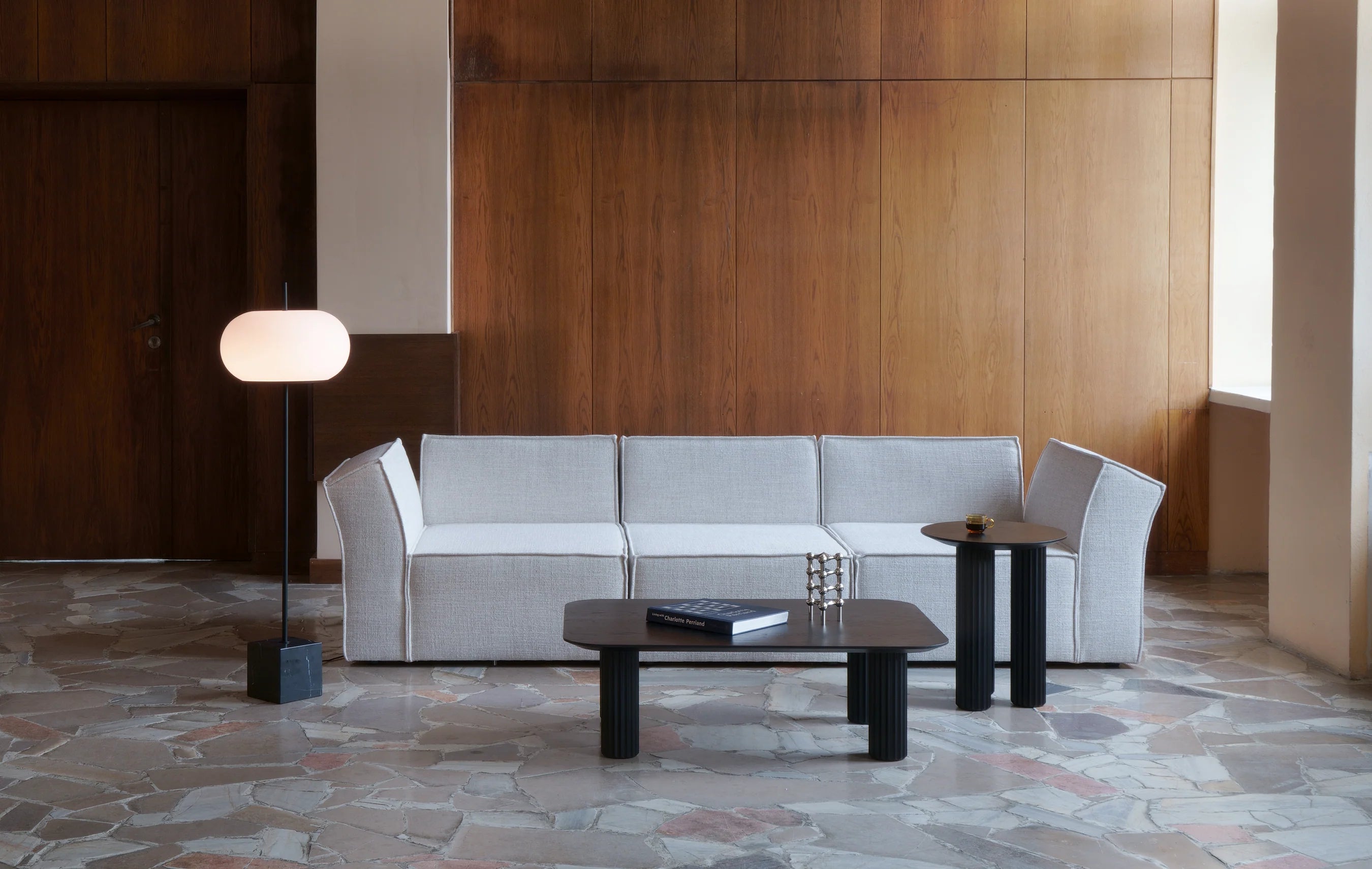 Stehlampe PIU schwarzer Marmor - Ausstellungsstück