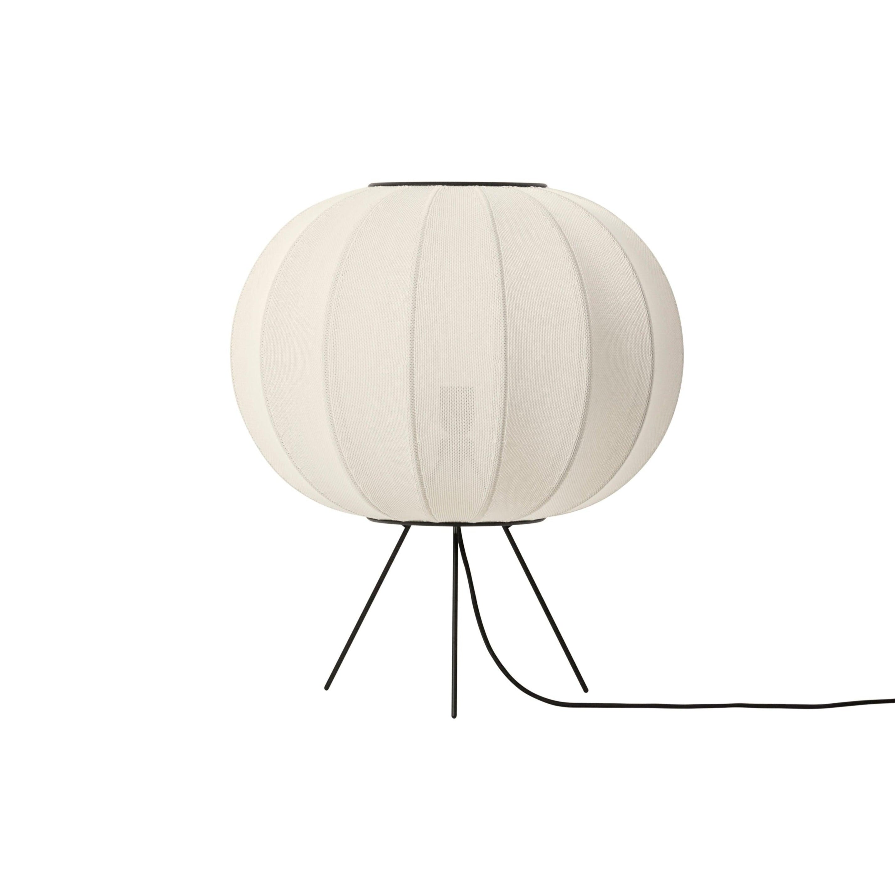 Low tripod floor lamp KNIT-WIT pearl