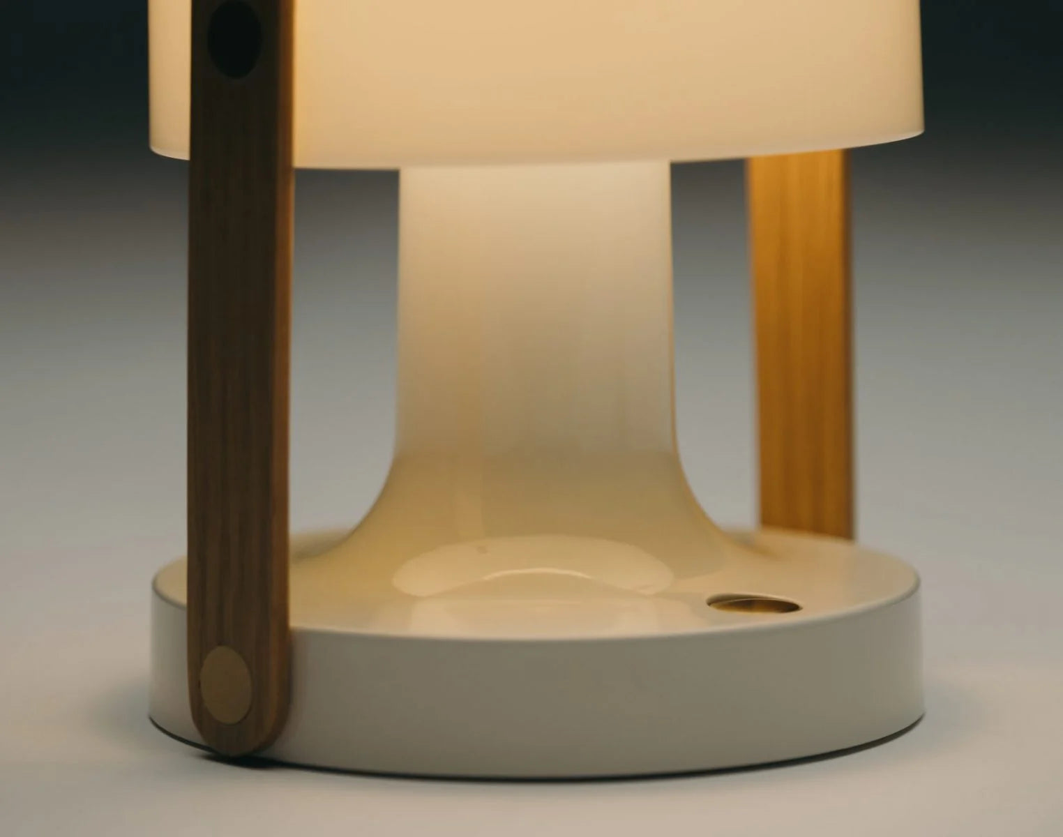 FOLLOWME Portable Lamp in White with Brown