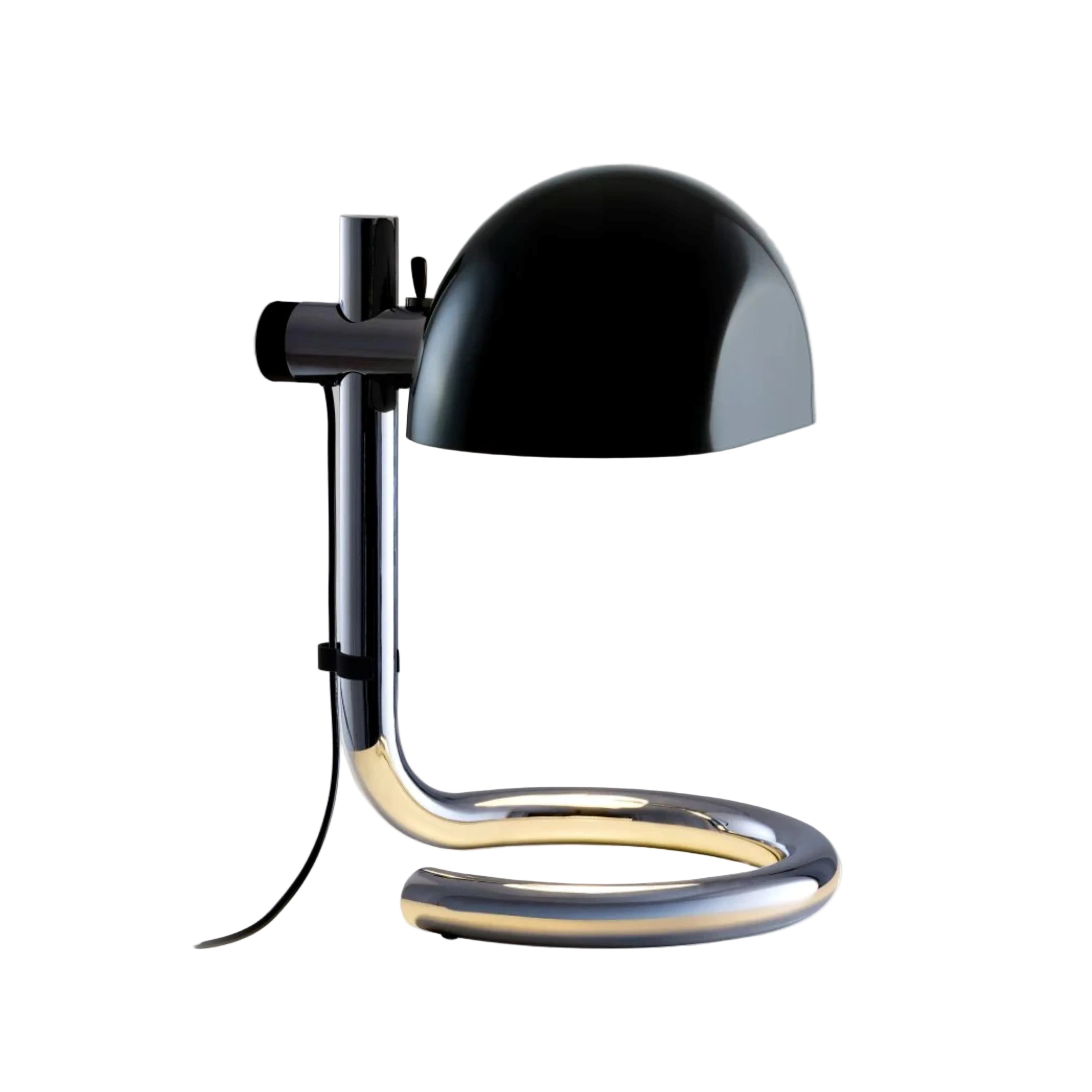 Lampa stołowa LAURO czarny klosz ze stalową podstawą