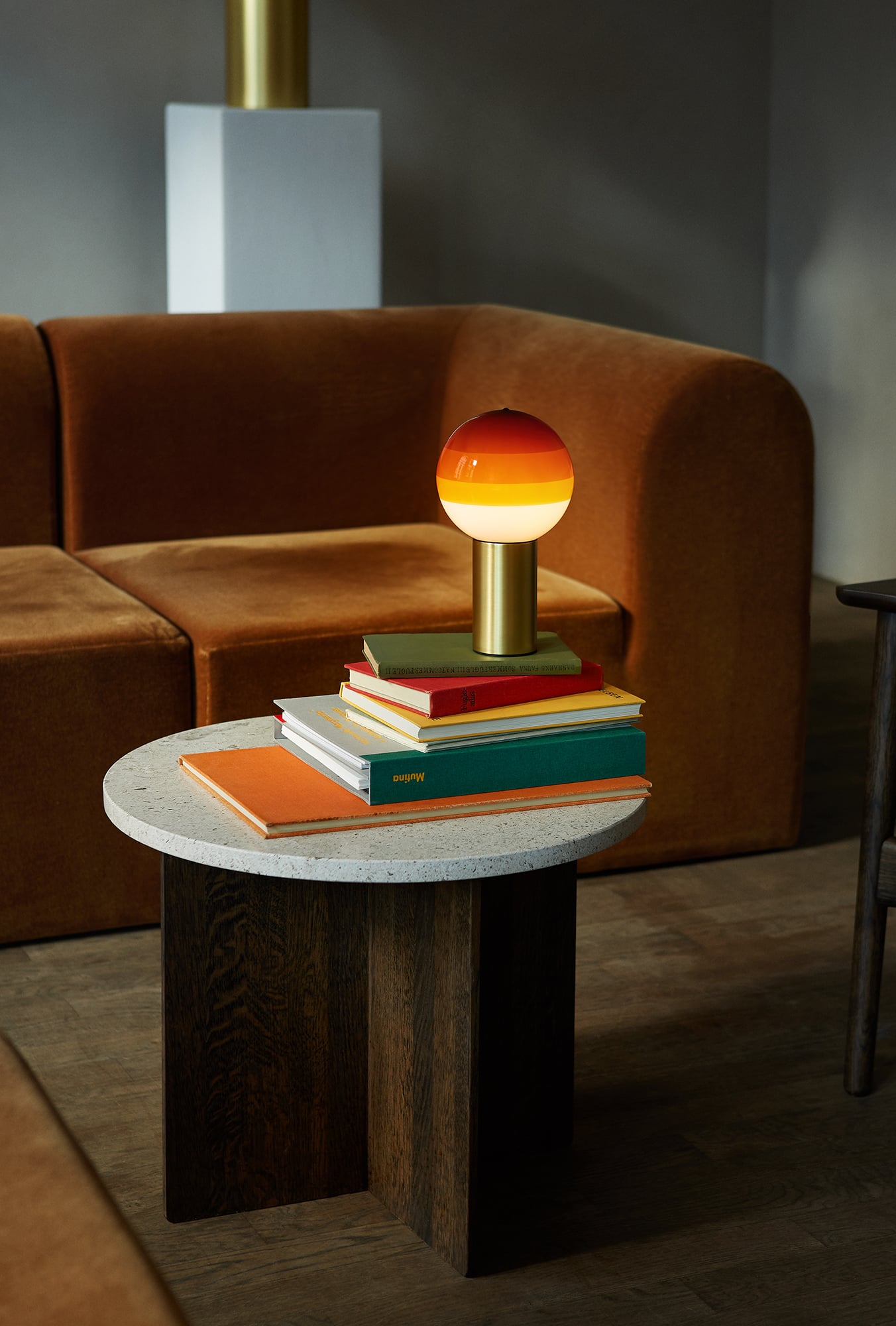 Battery-powered lamp DIPPING burgundy