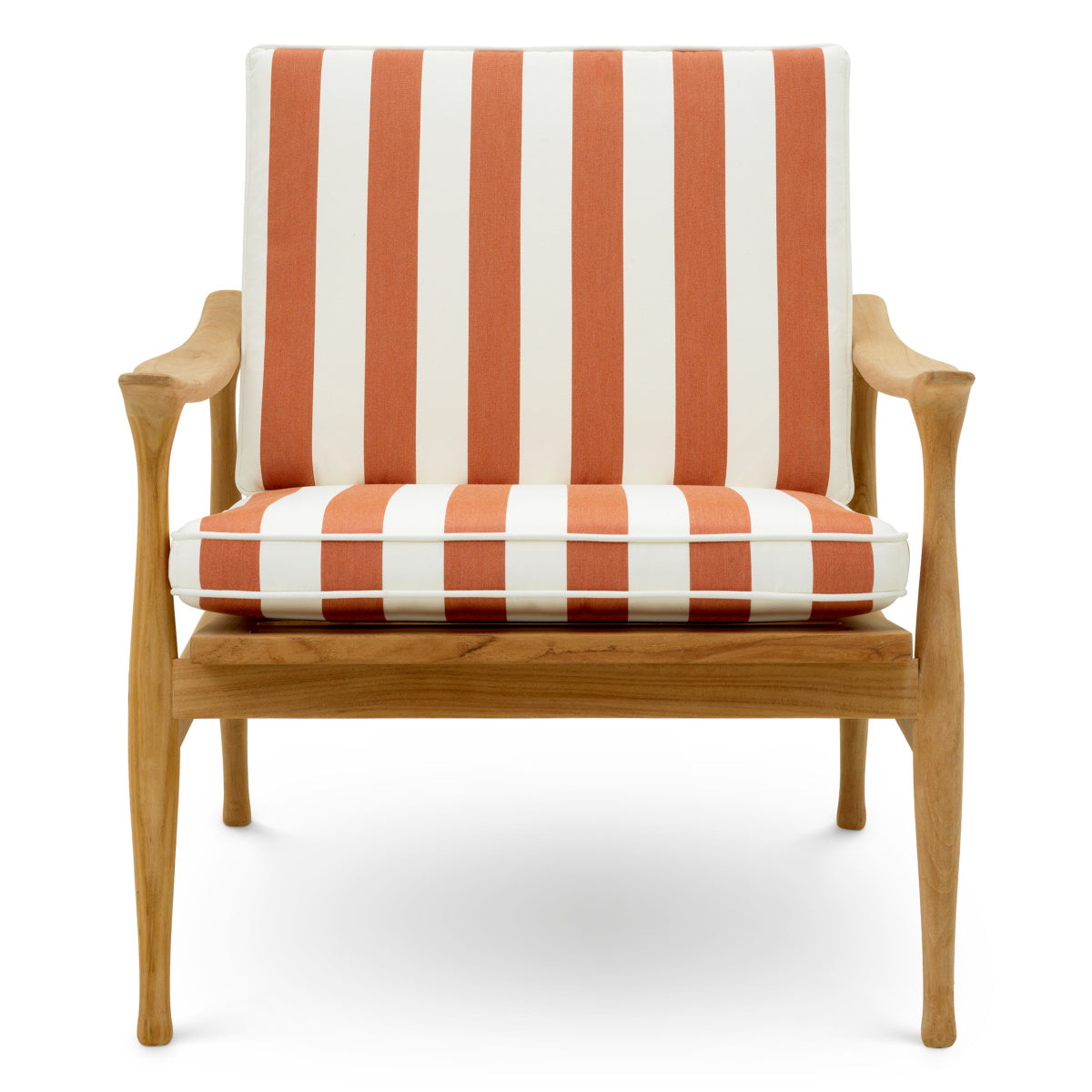 Outdoor Armchair MANZO Orange with White
