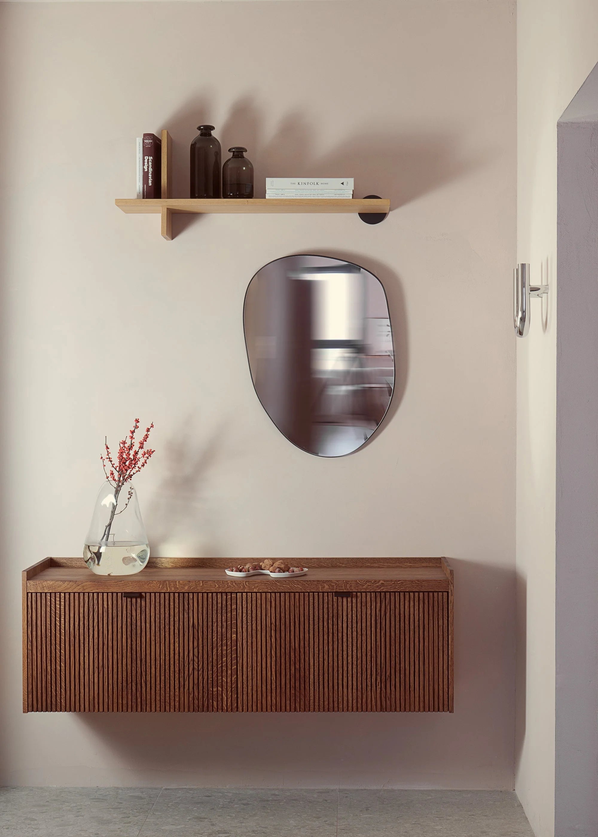 Wandregal RTV MEDA dunkles Eichenholz