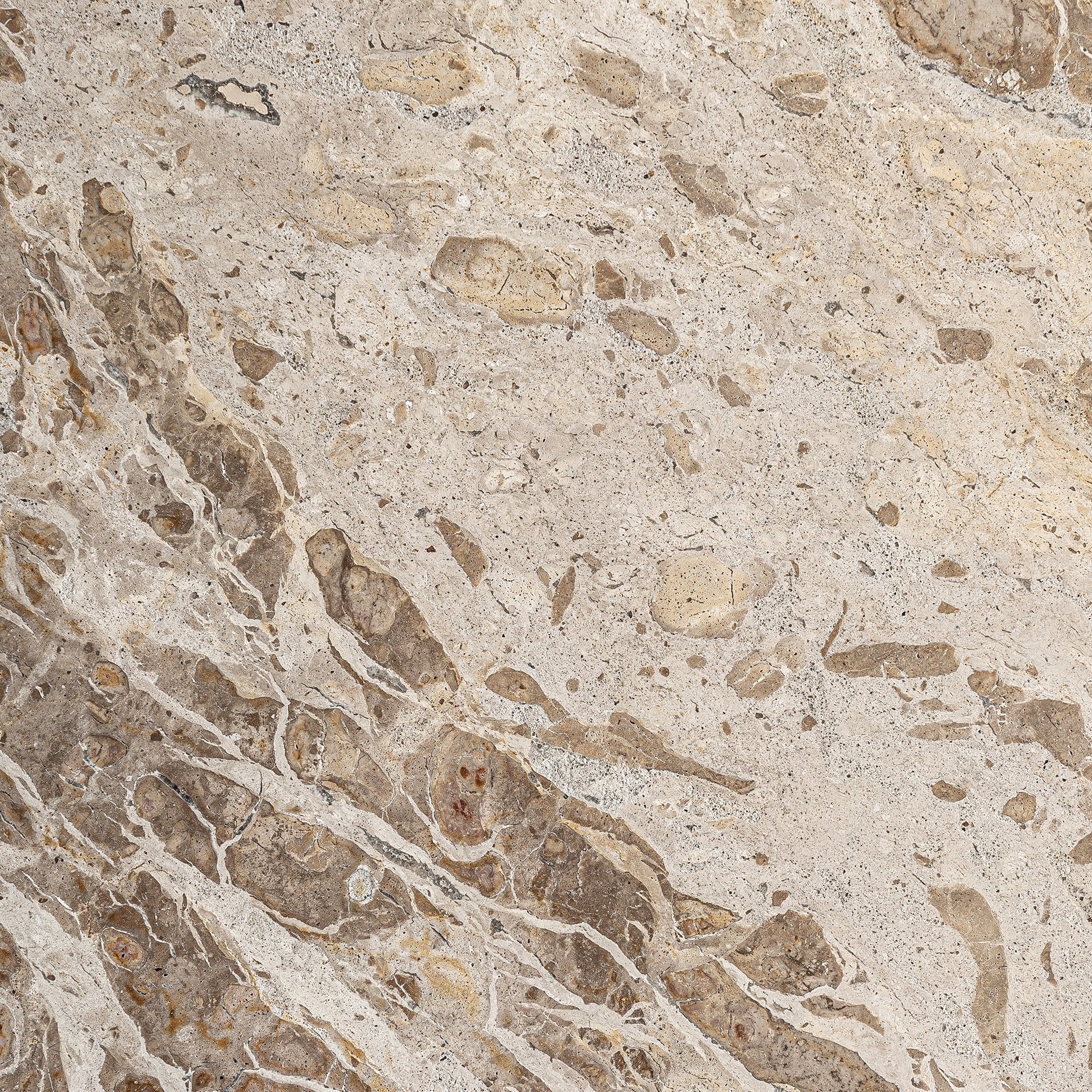ALESSANO Side Table Beige Marble