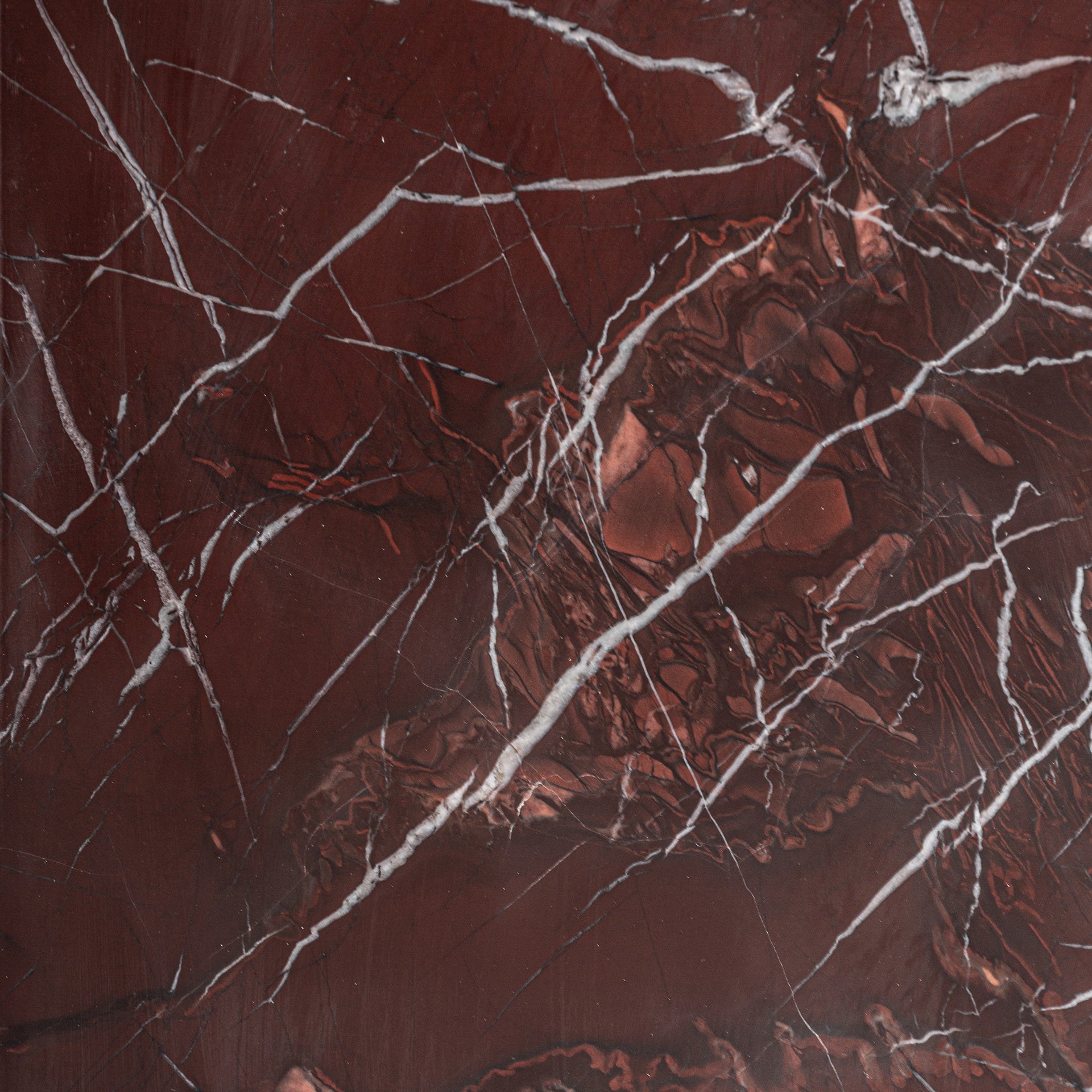 BOURG Side Table in Burgundy Marble