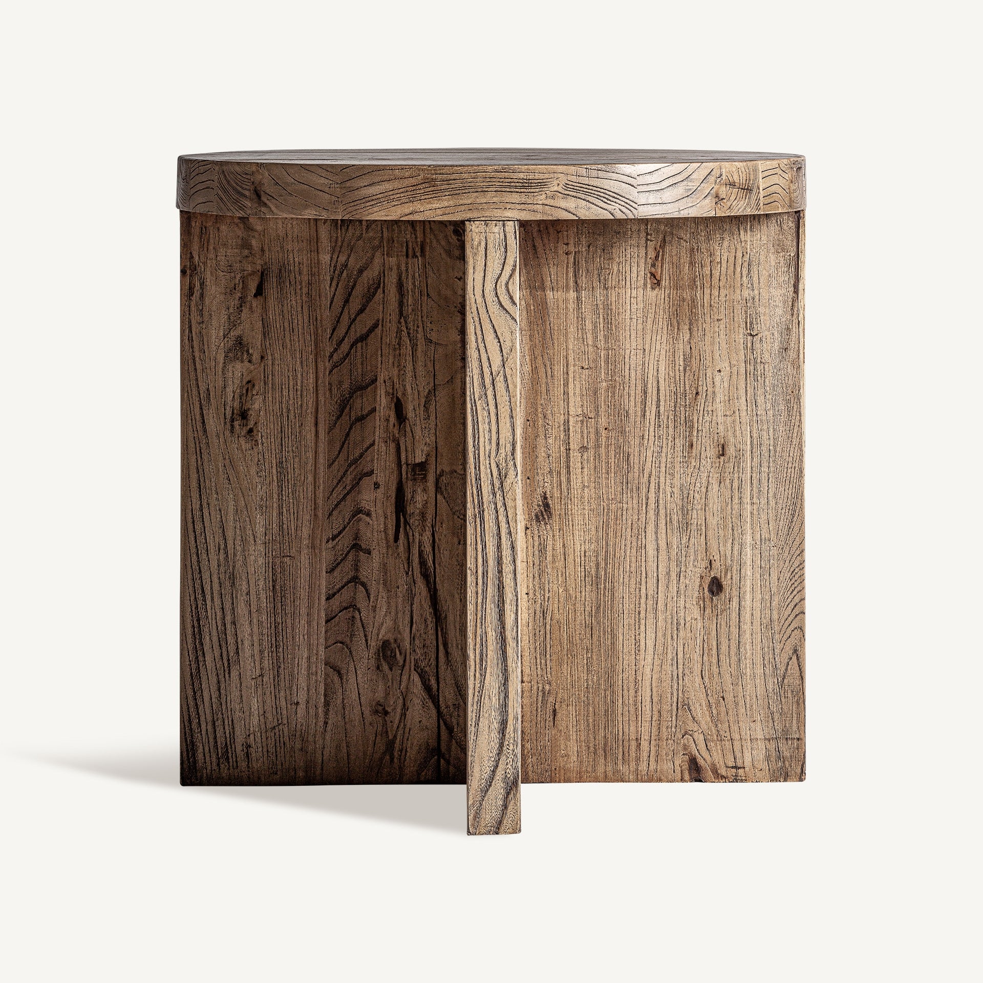 NORVIK Side Table in Elm Wood