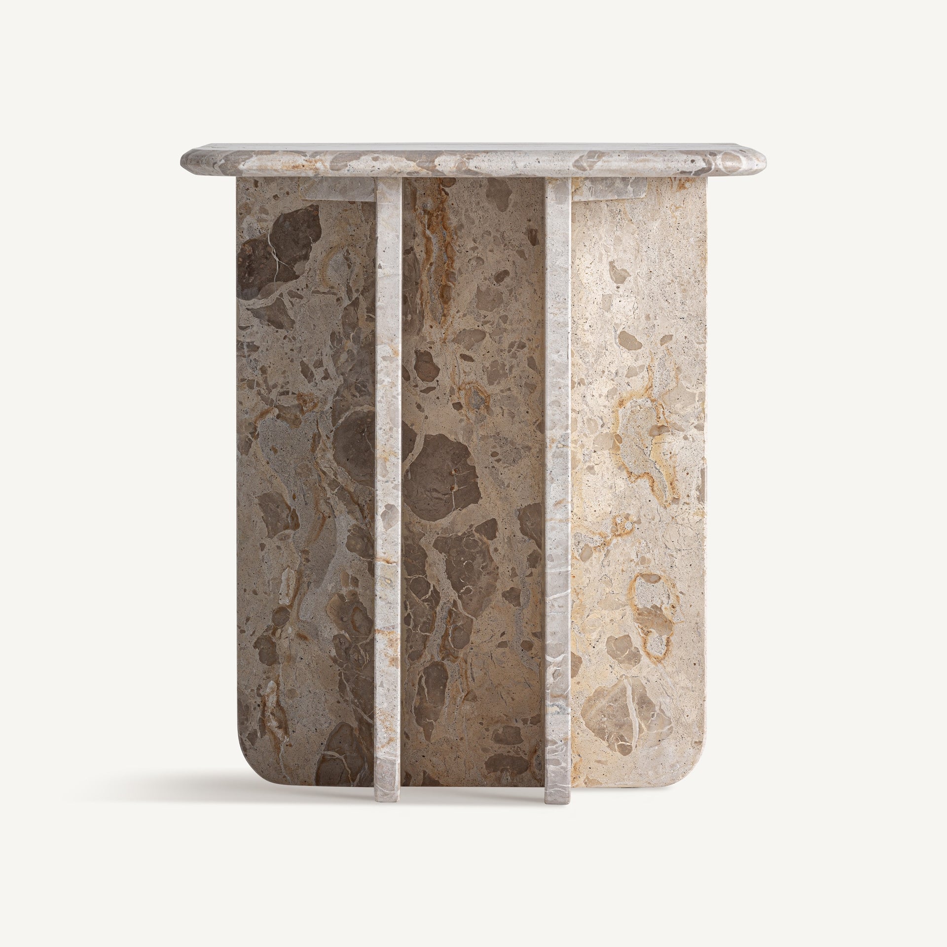 Beistelltisch SWALMEN beige Marmor