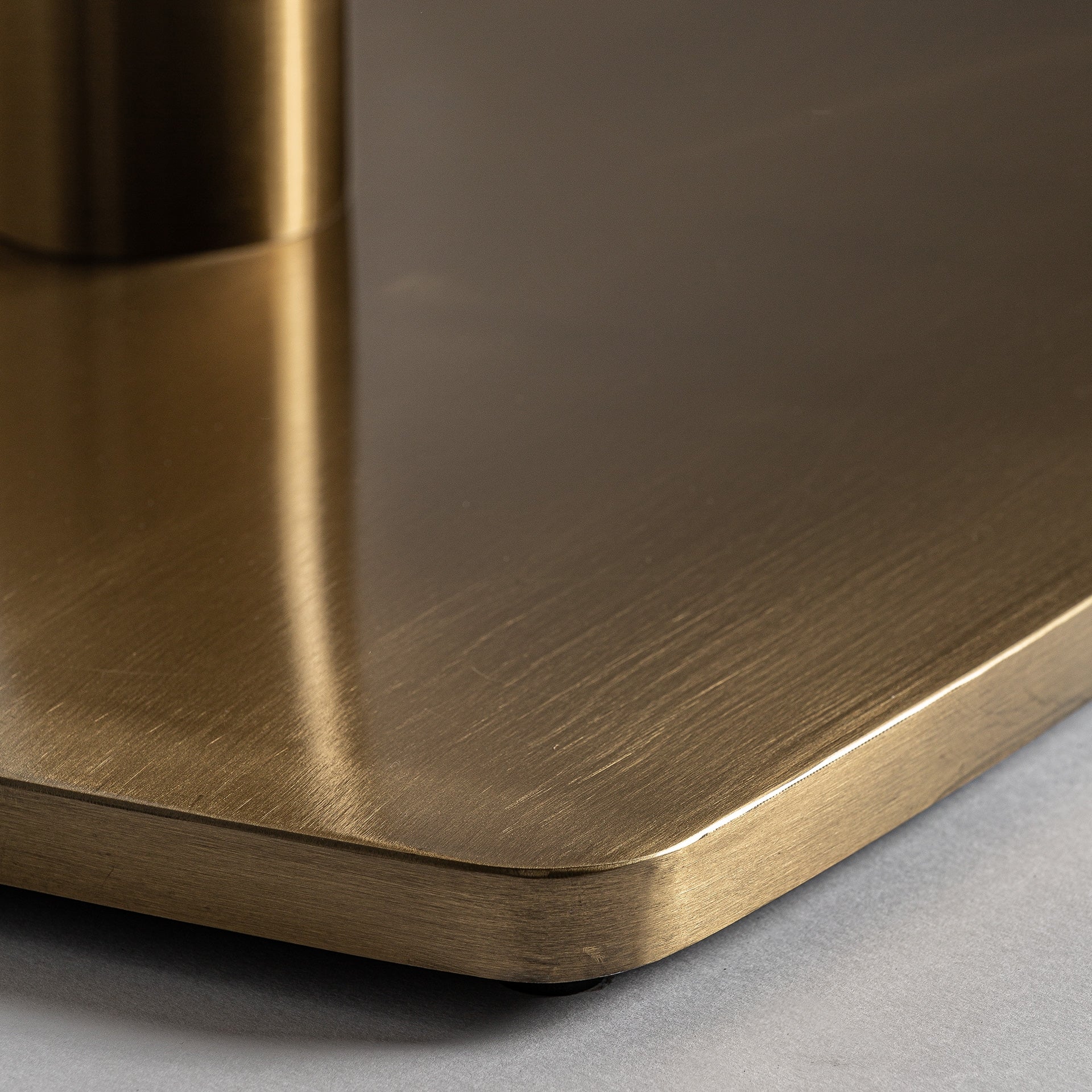 VALREAS Brown Marble Bar Table with Gold Base