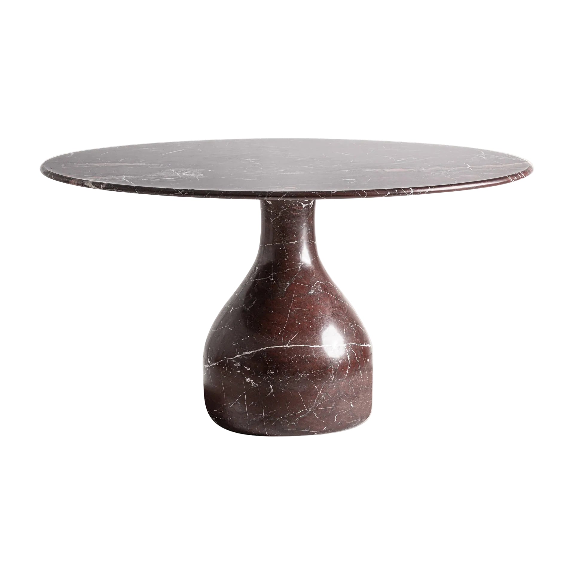 Round Table BOURG Burgundy Marble