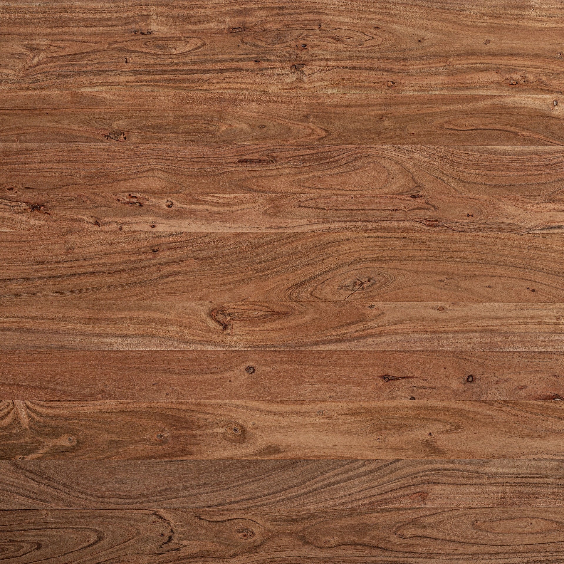 MULFINGEN Table in Acacia Wood with Black Metal Base