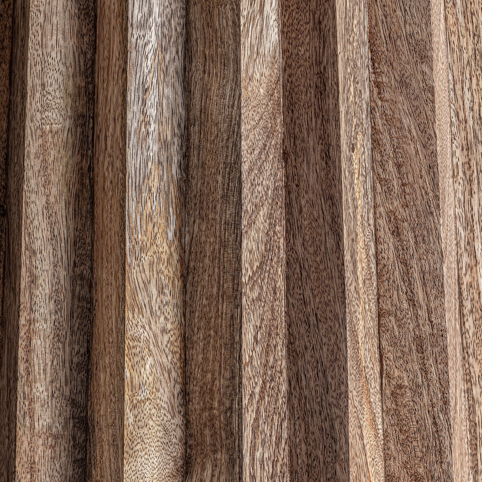 Round PLISSÉ Table in Mango Wood with Marble Top