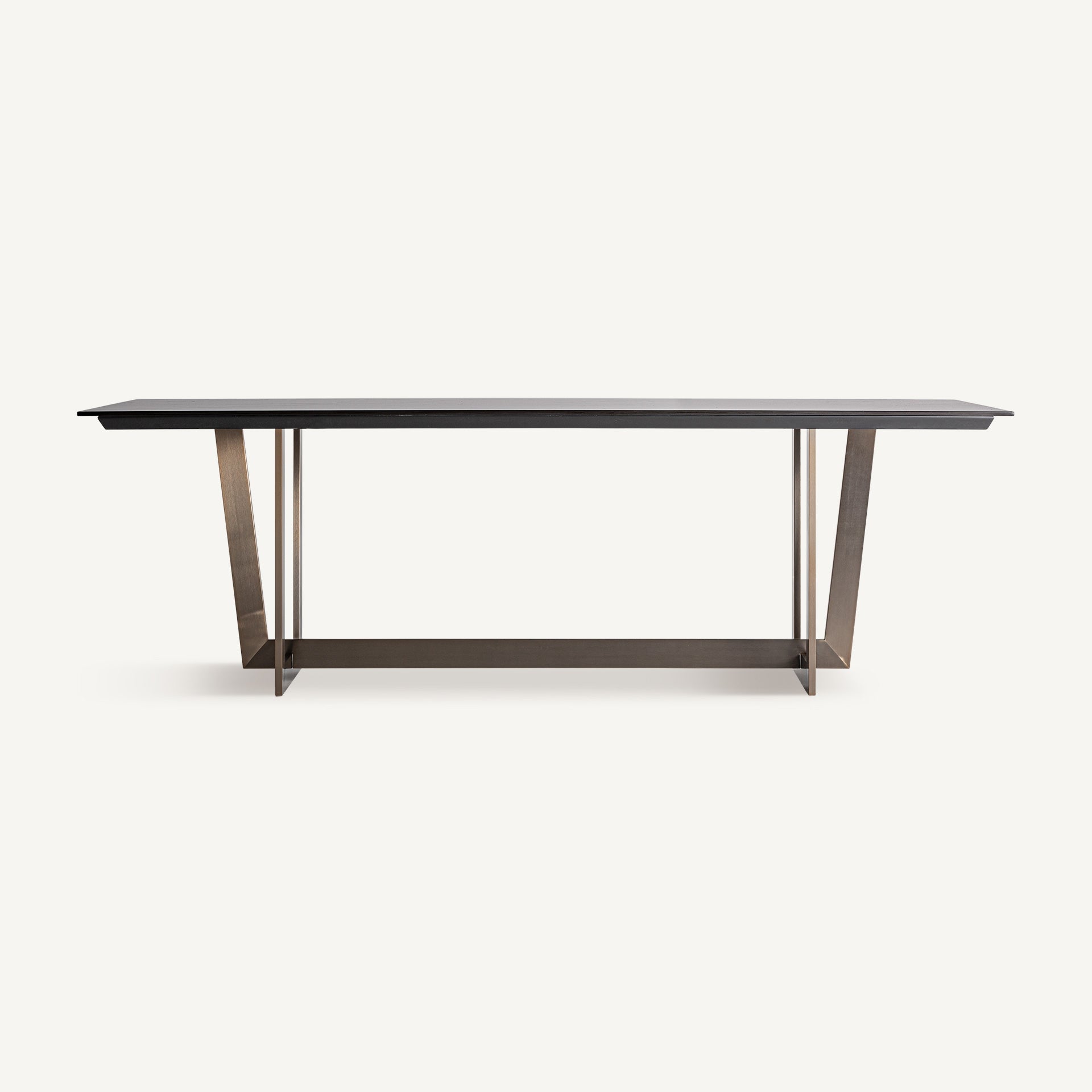 TREMP Table with Porcelain Top and Brown Base