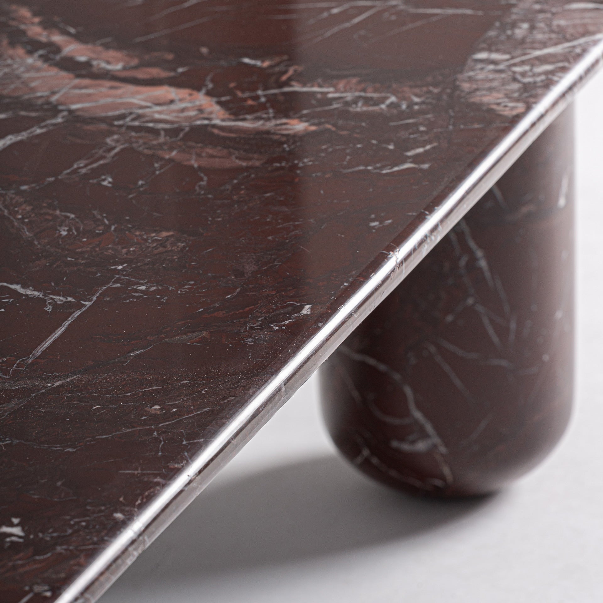 BOURG Burgundy Marble Coffee Table