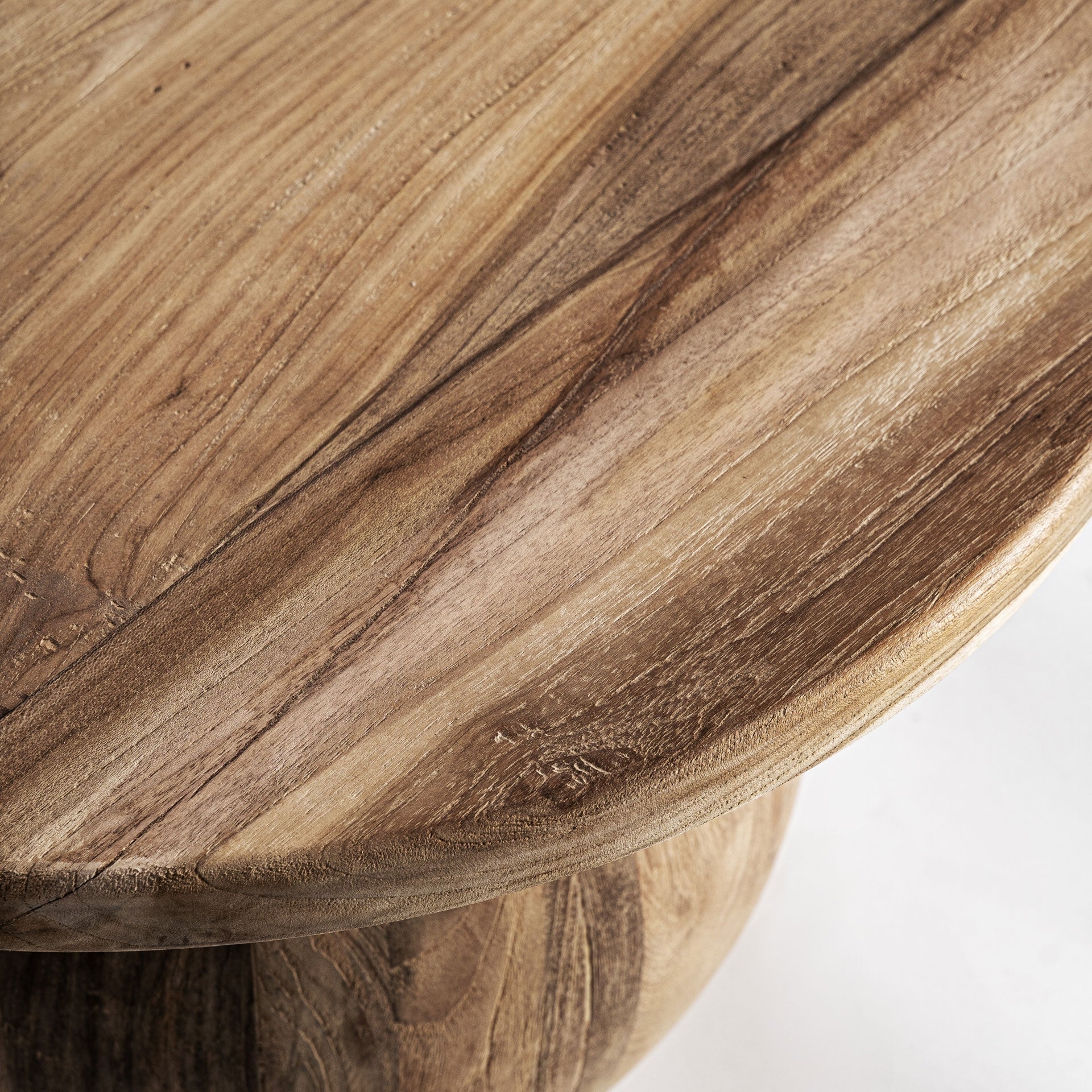 Round Coffee Table ERLOY Recycled Teak Wood