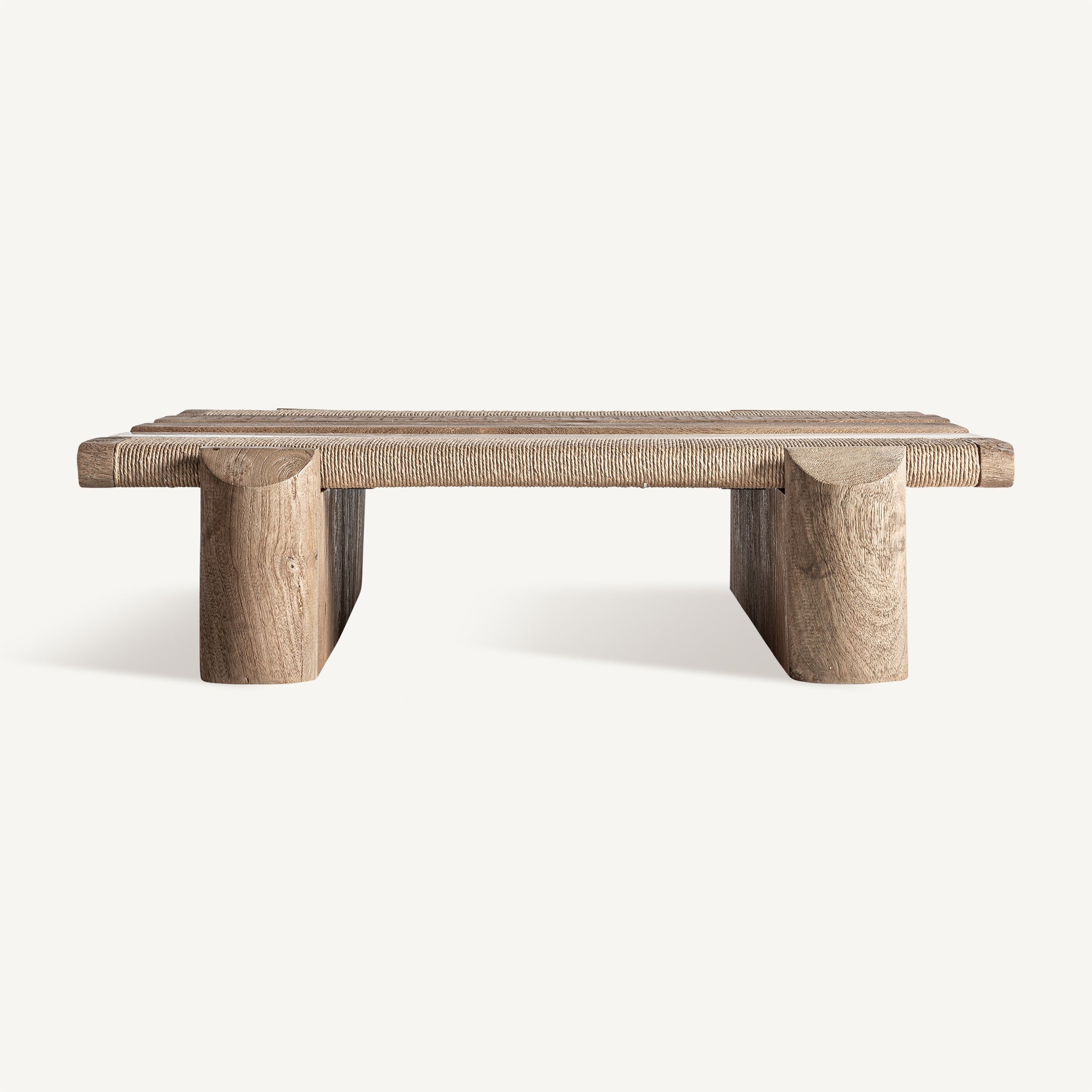 Kaffeetisch JACQUARD aus Mangoholz mit Marmor