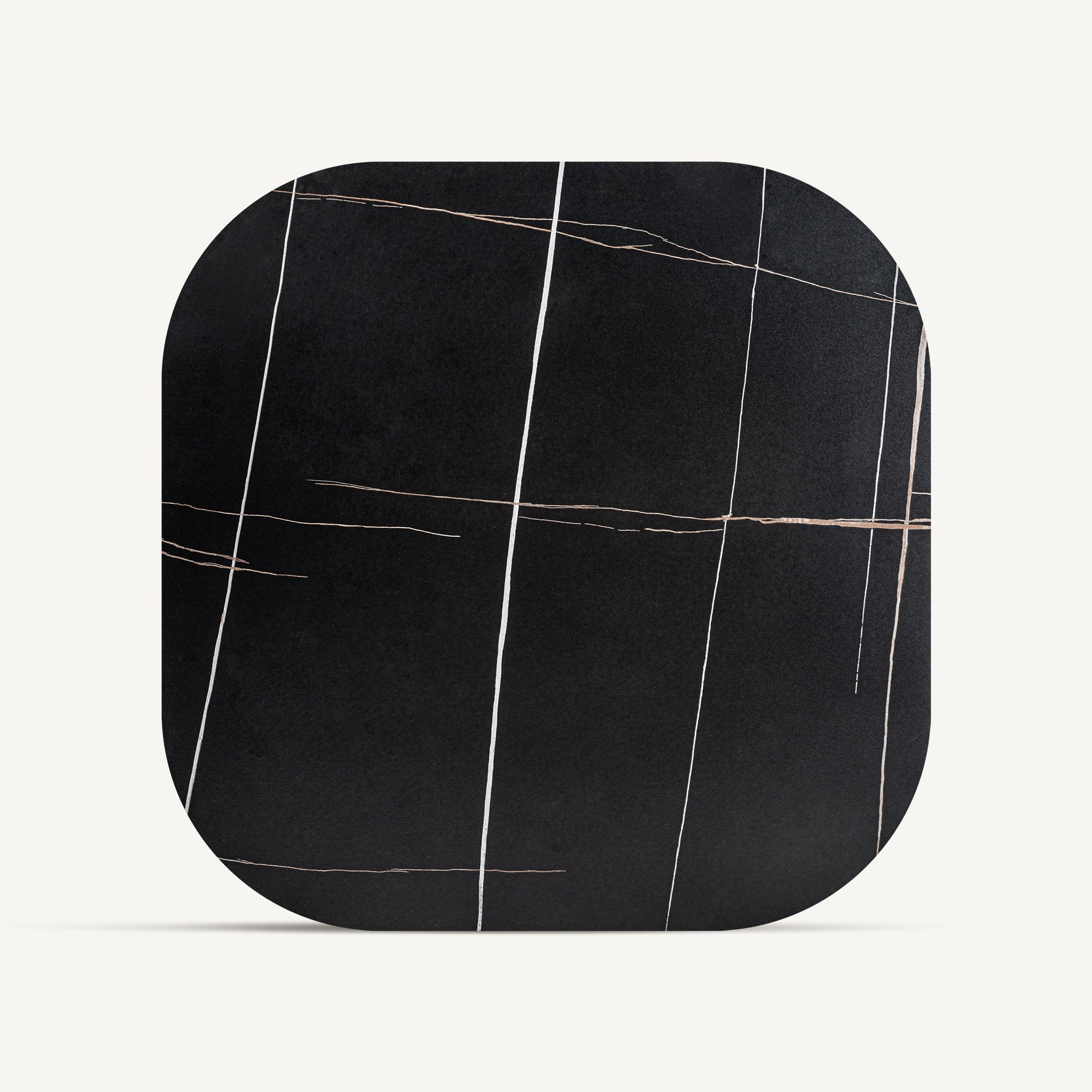 Kaffeetisch NEUFS Nussbaumfurnier mit schwarzer Tischplatte