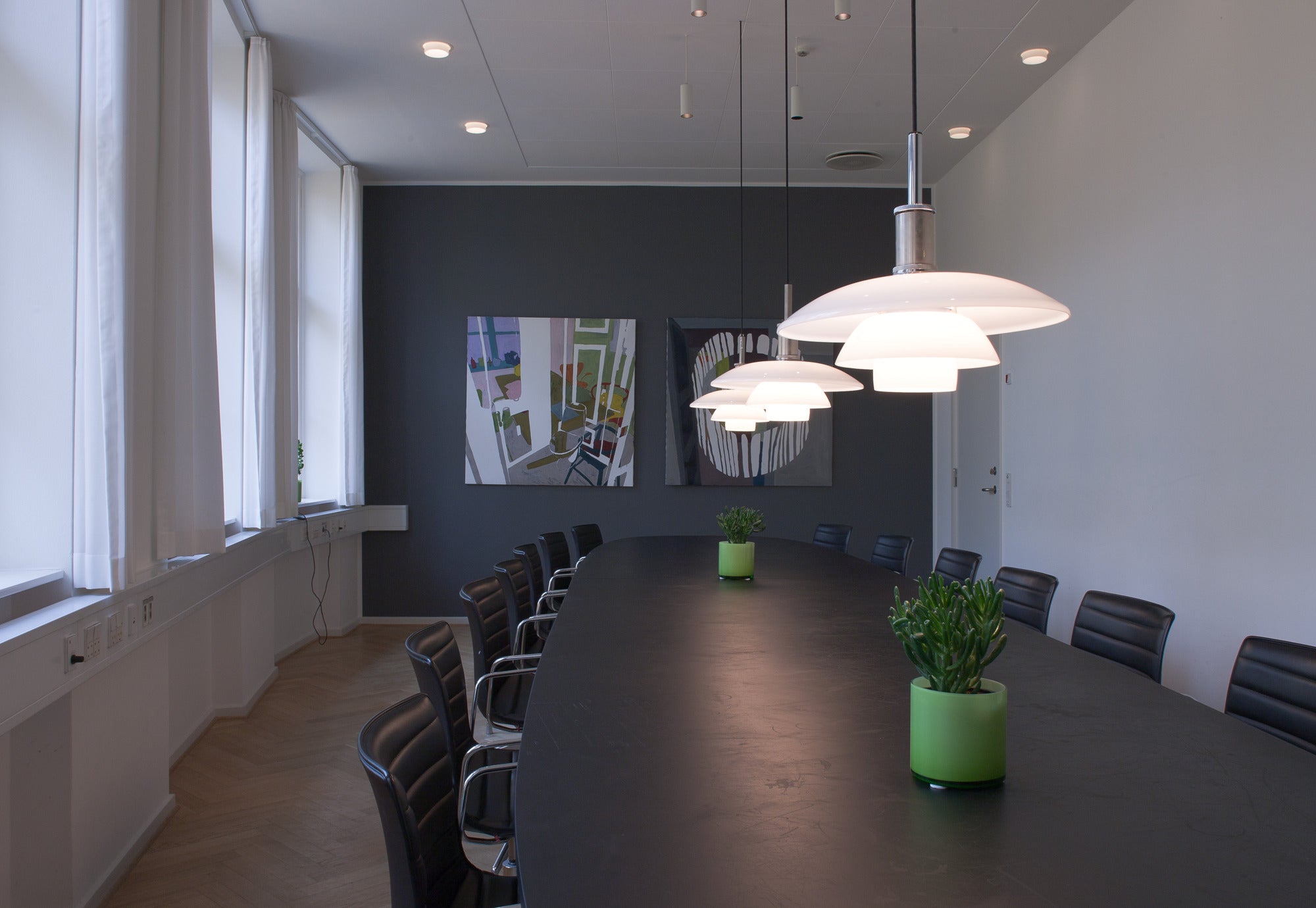 Pendelleuchte PH 4½-4 weiß mit verchromter Oberfläche