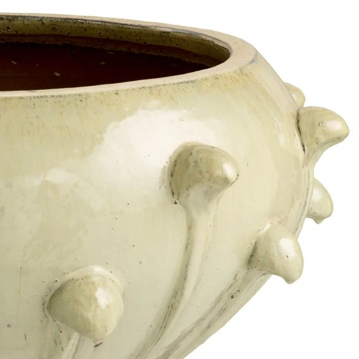 Außenblumentopf MISTRAL cremefarbene Keramik