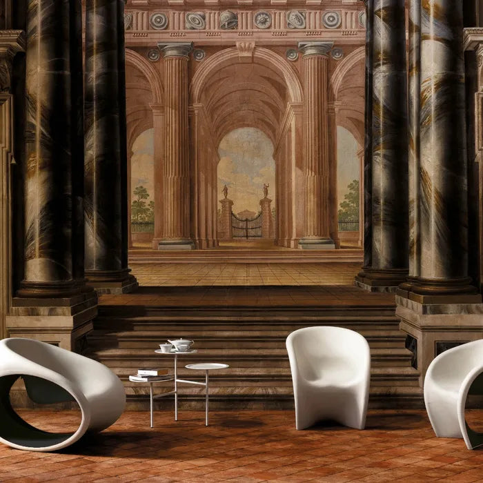 MT1 armchair white and white