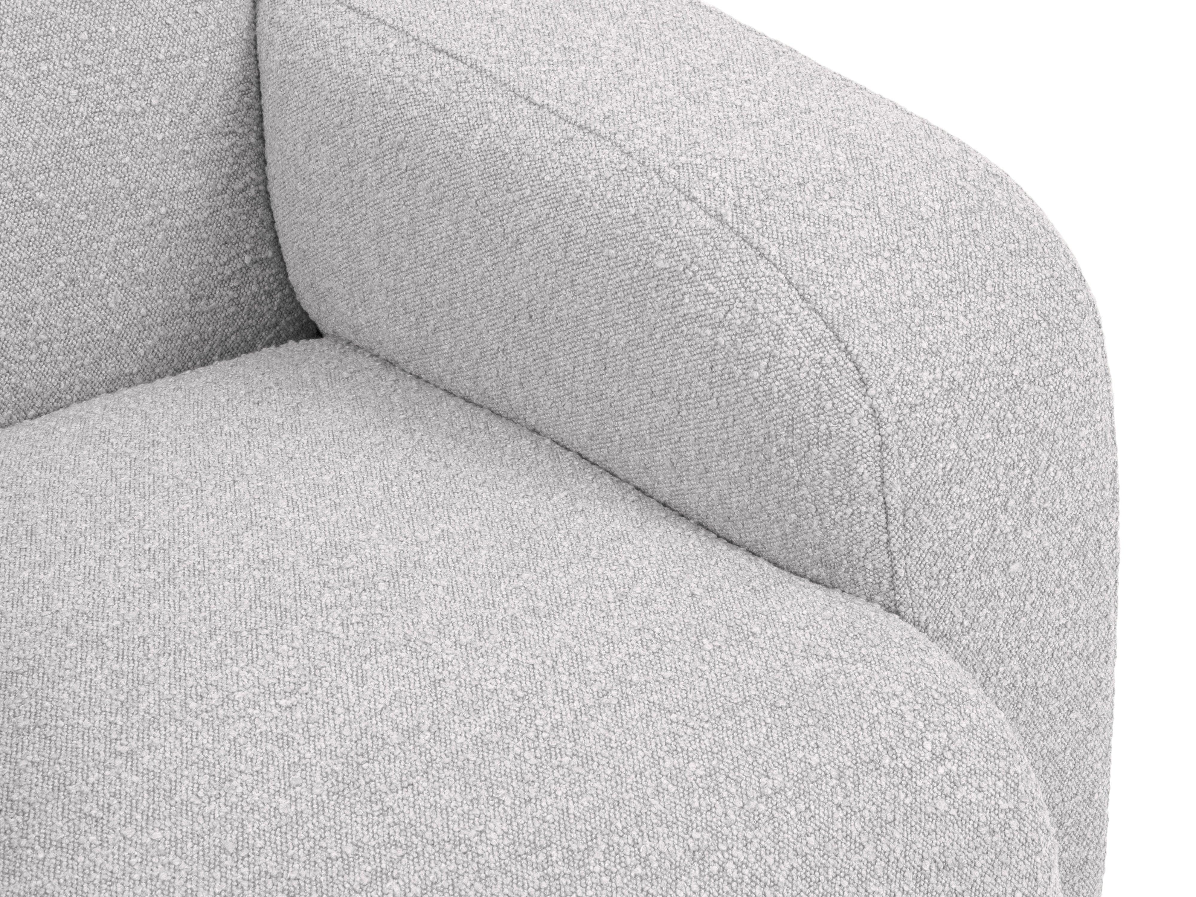 Narożnik lewostronny w tkaninie boucle 4-osobowy LOLA jasnoszary Windsor & Co    Eye on Design